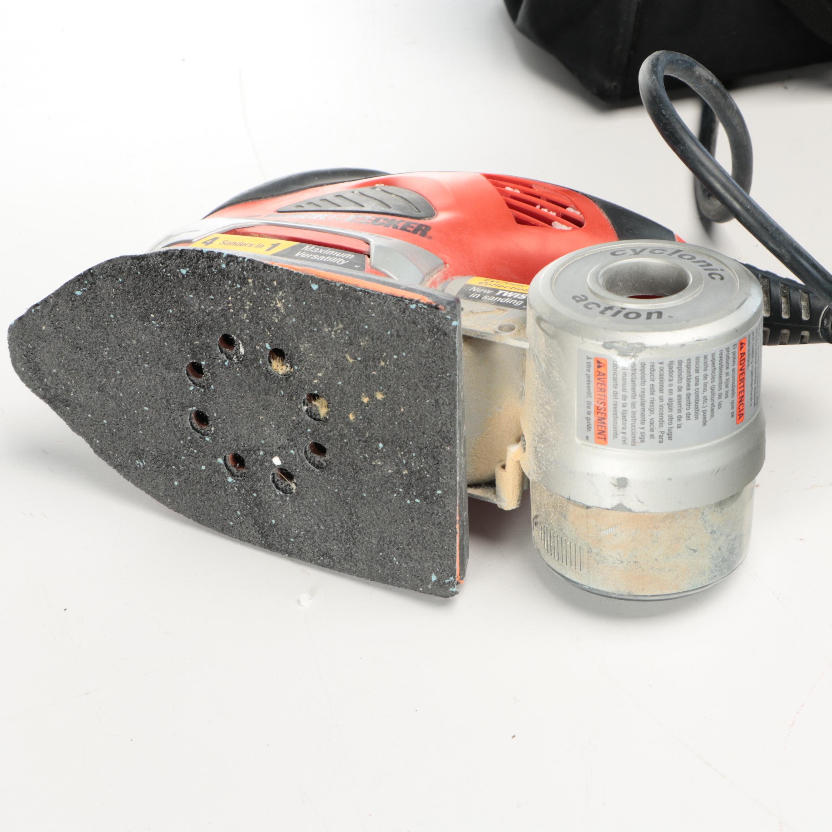 Black+Decker Cyclone Hand Sander with Other Tools and Accessories