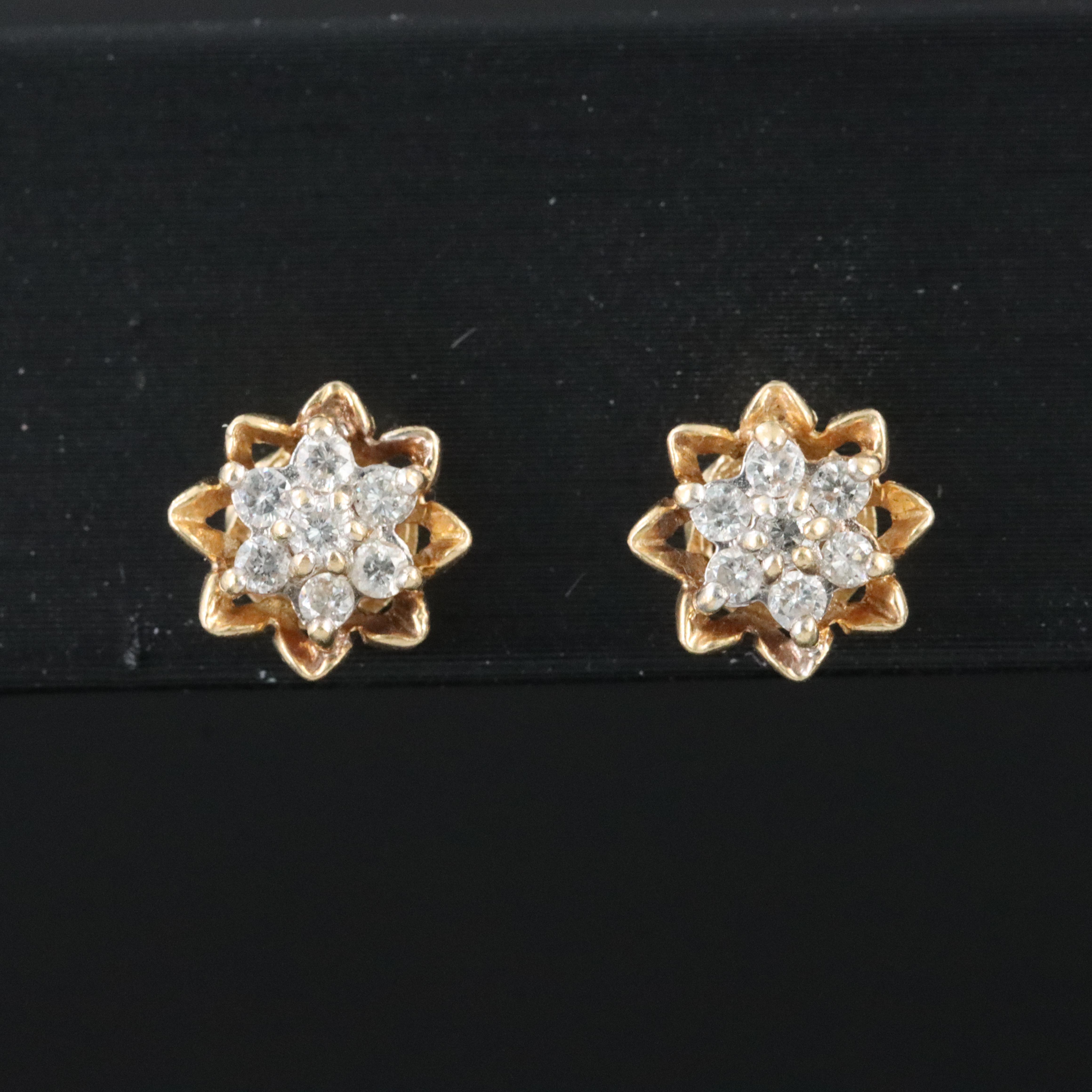 14K 1.00 CTW Diamond Earring Trio