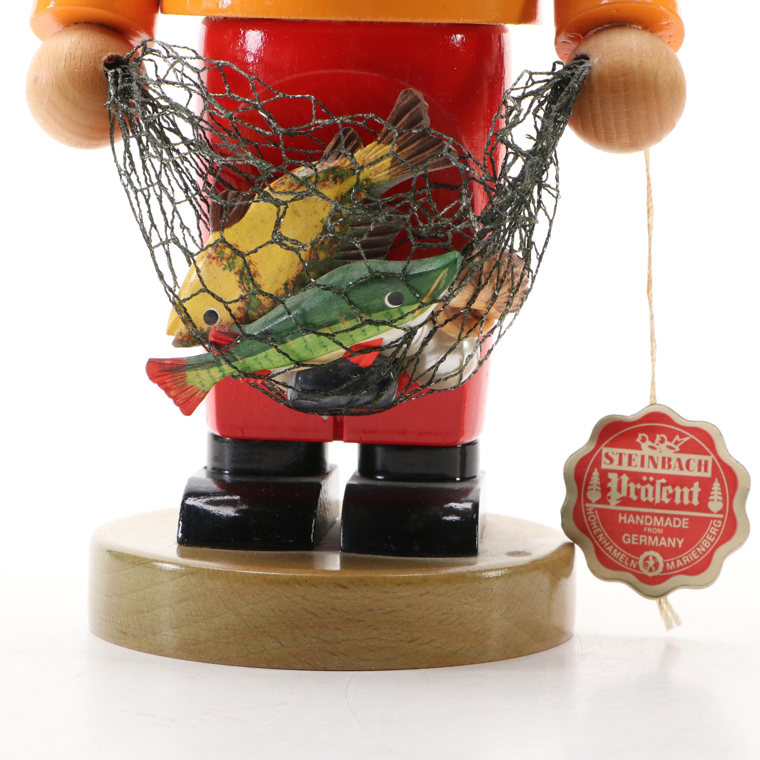 Steinbach Polychrome Decorated Wood Fisherman Nutcracker