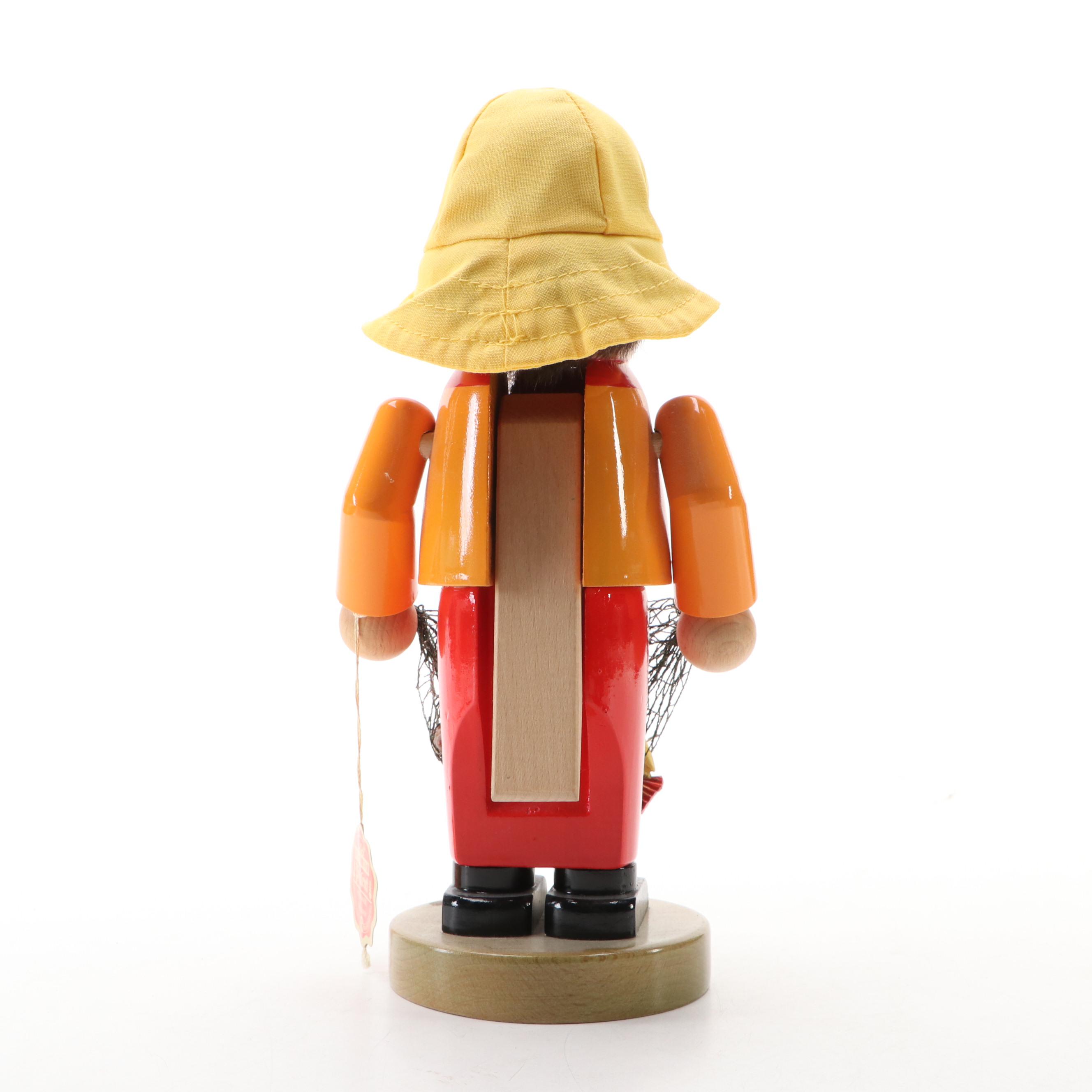 Steinbach Polychrome Decorated Wood Fisherman Nutcracker