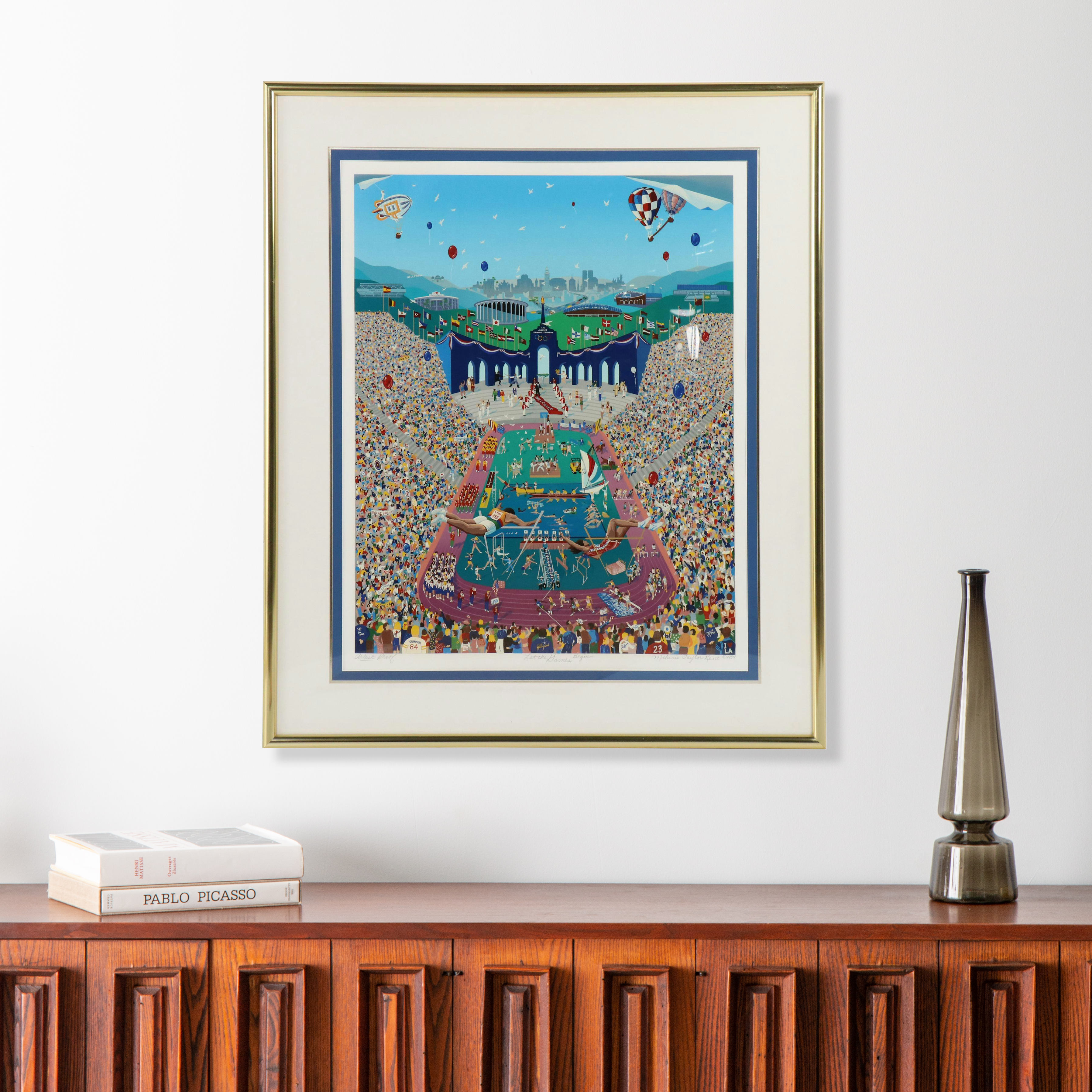 Melanie Taylor Kent Serigraph "Let the Games Begin," 1984