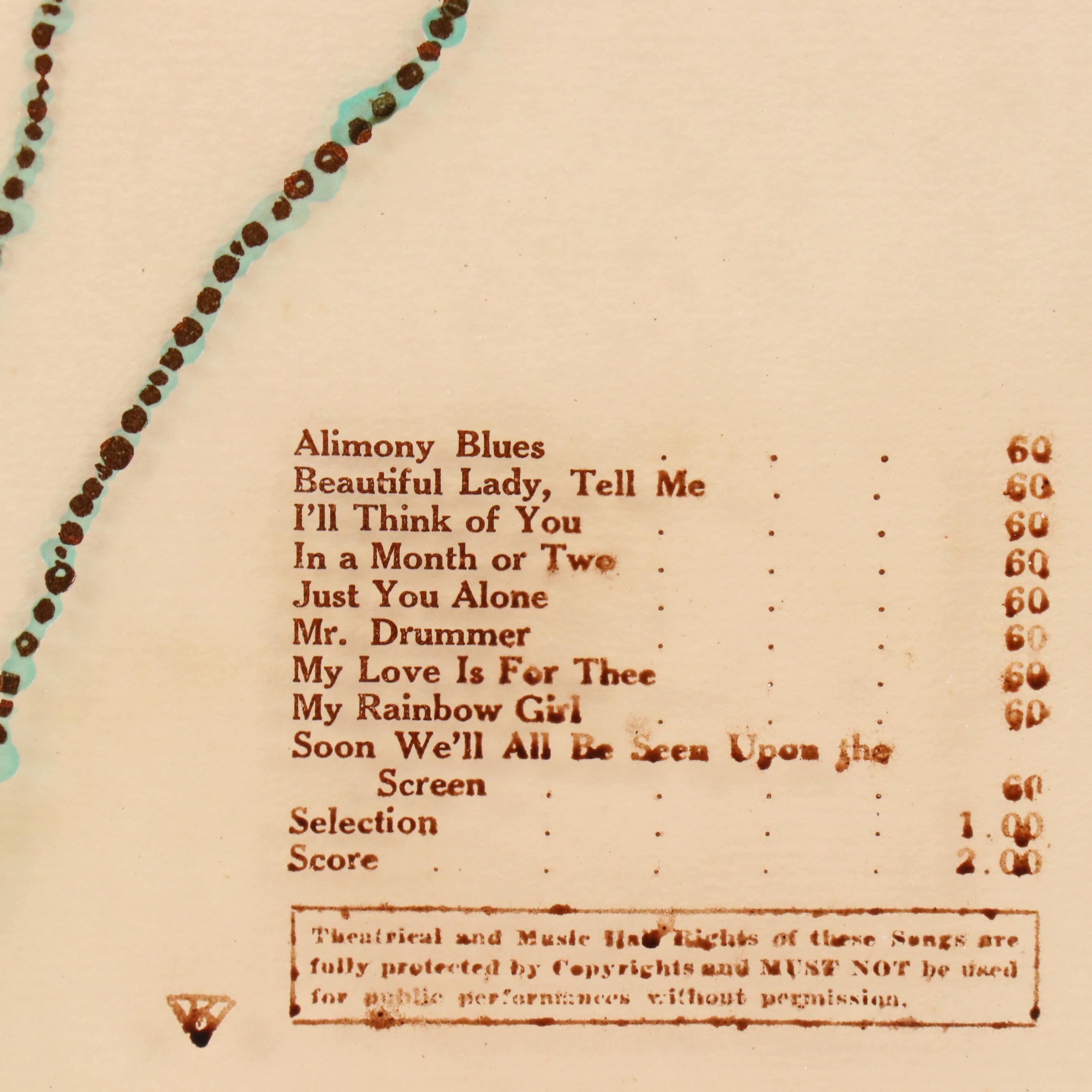 Reverse Glass Image Transfer "The Rainbow Girl," Mid-20th Century