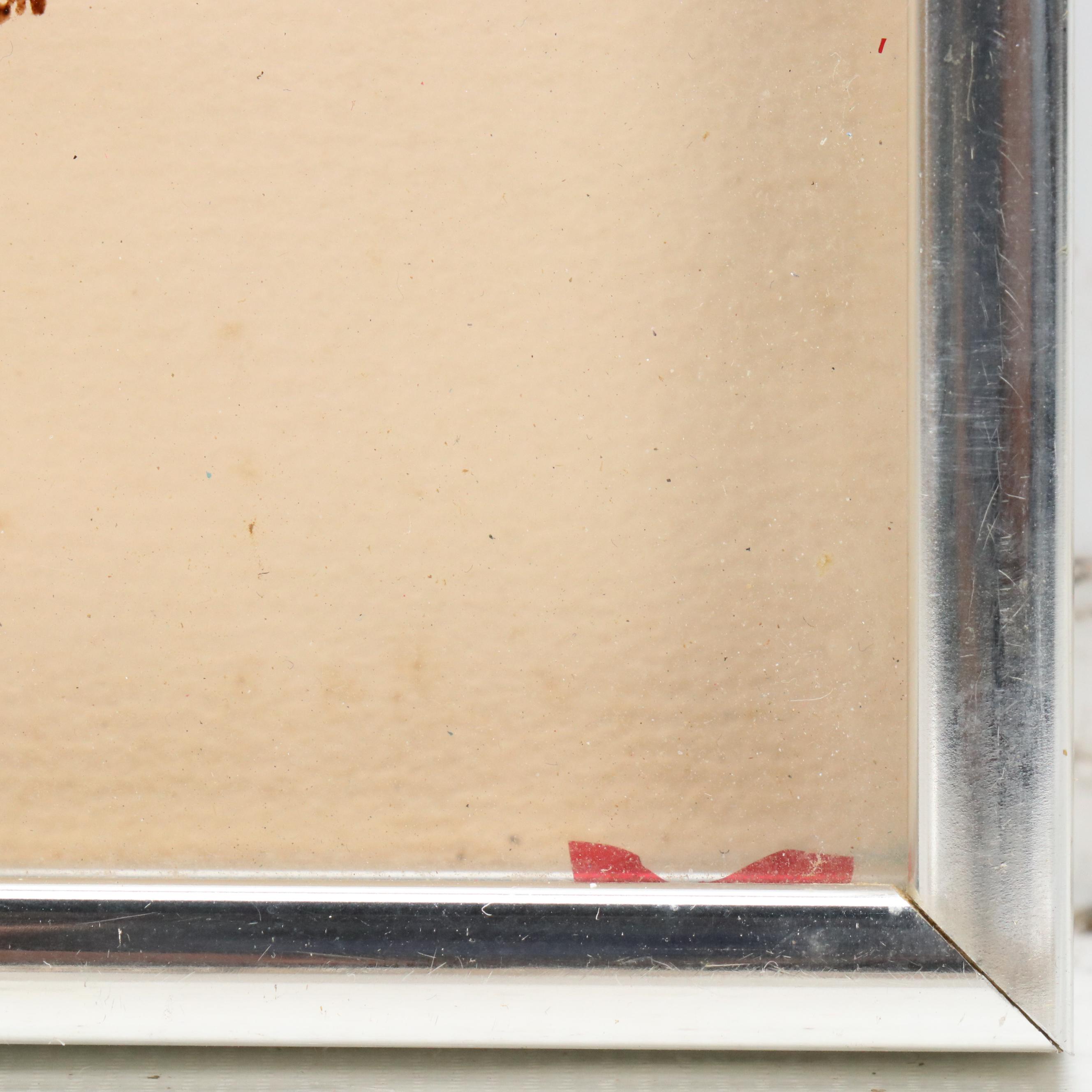 Reverse Glass Image Transfer "The Rainbow Girl," Mid-20th Century