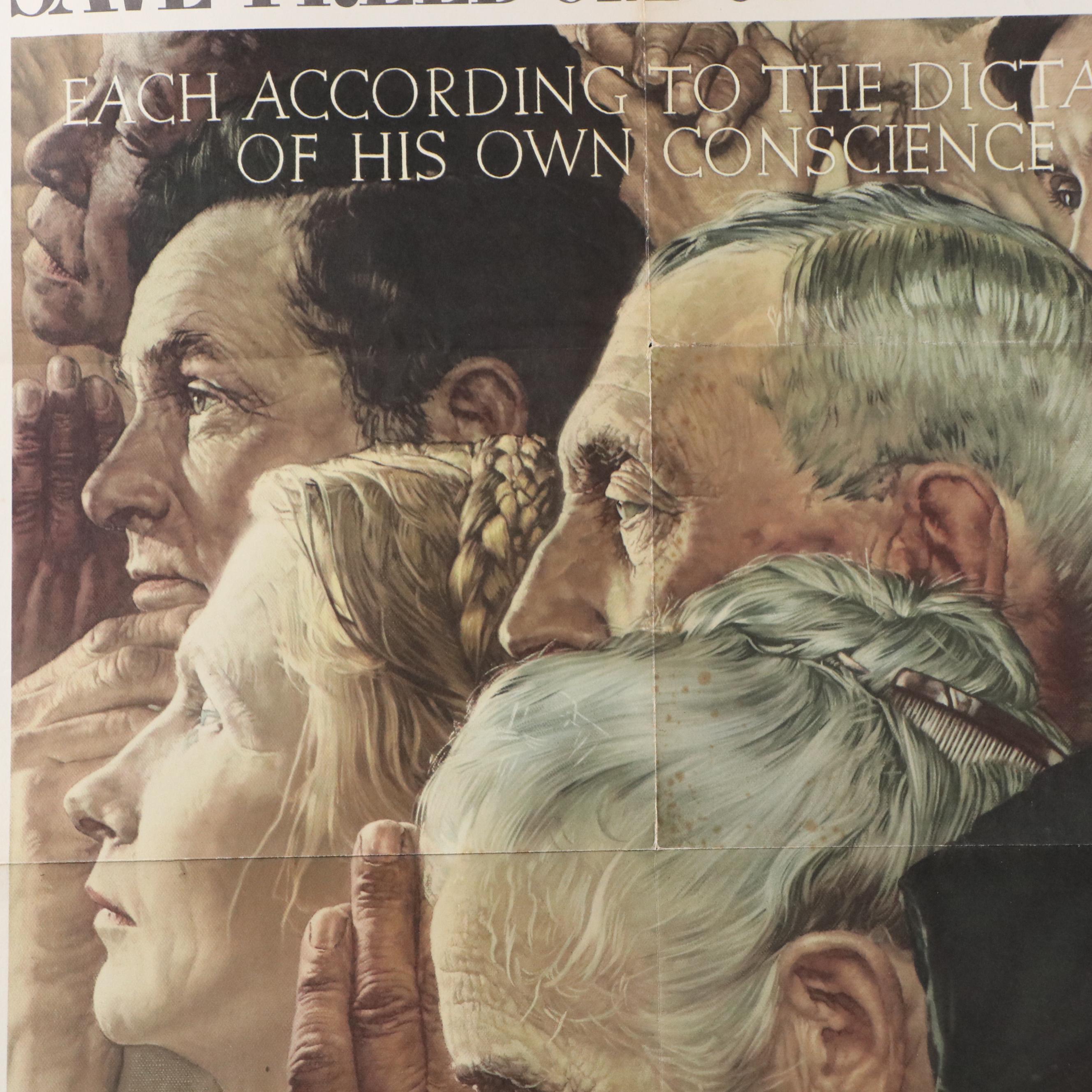 Office of War Information Offset Lithograph After Norman Rockwell, 1943