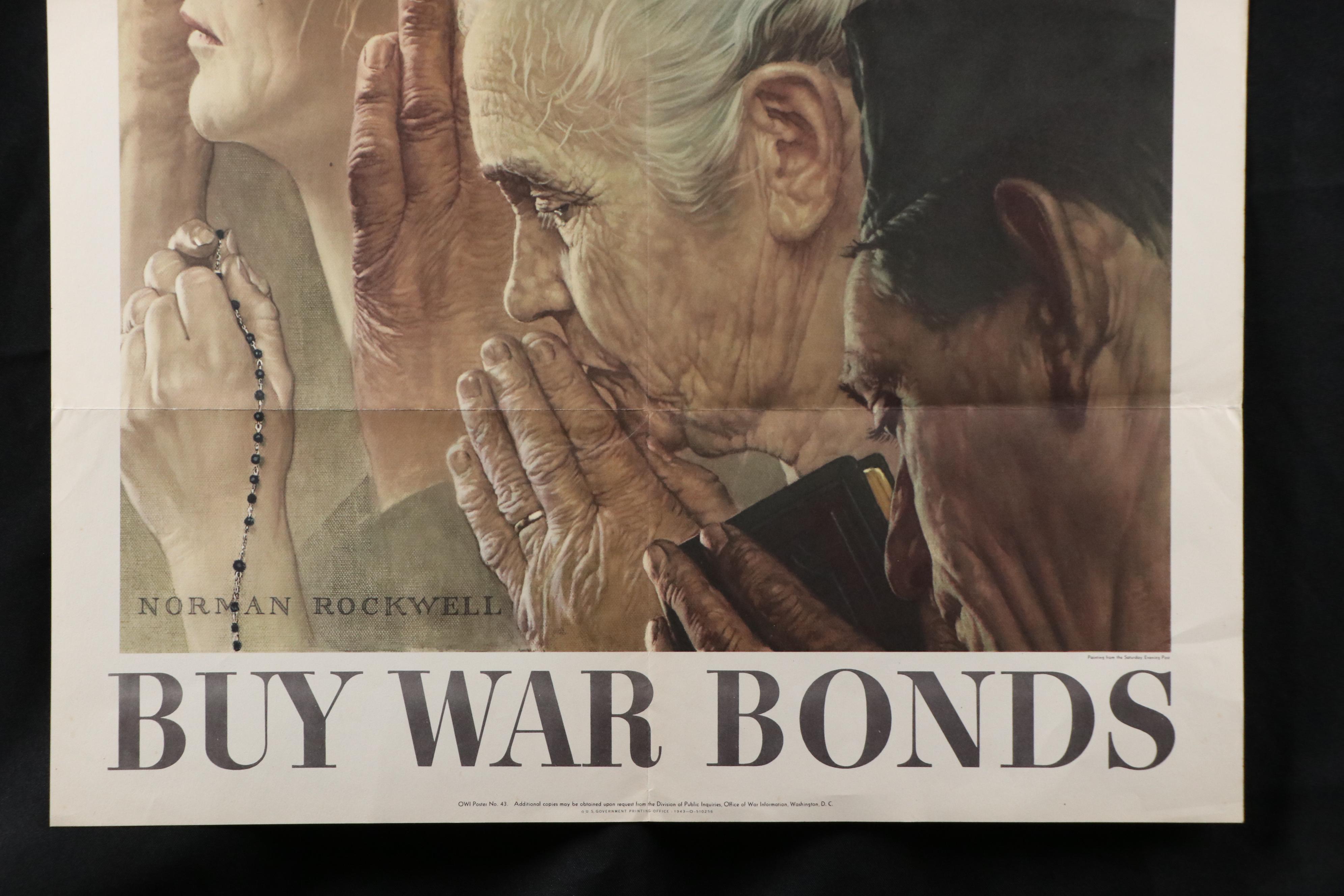 Office of War Information Offset Lithograph After Norman Rockwell, 1943