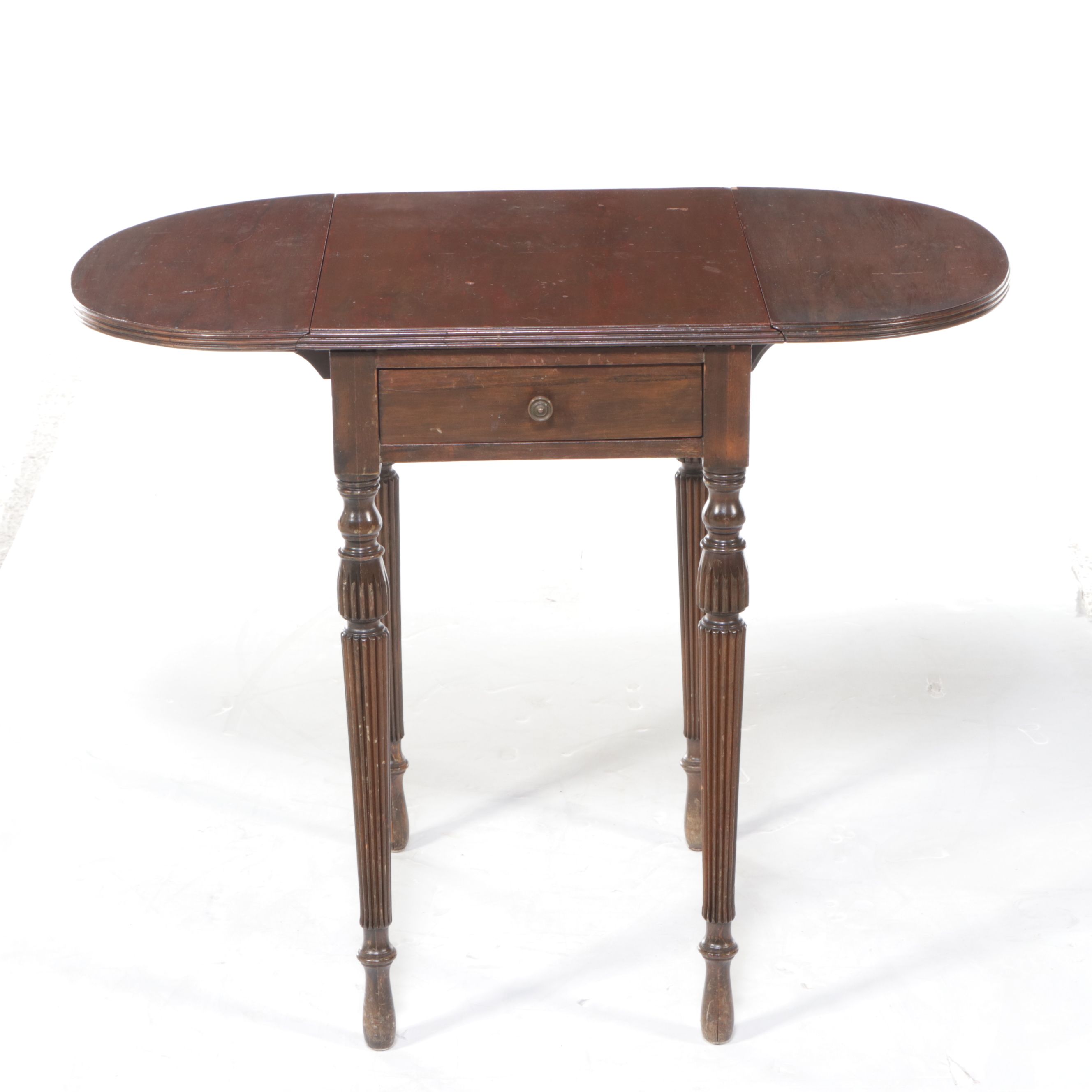 Sheraton Style Mahogany Drop-Leaf Side Table