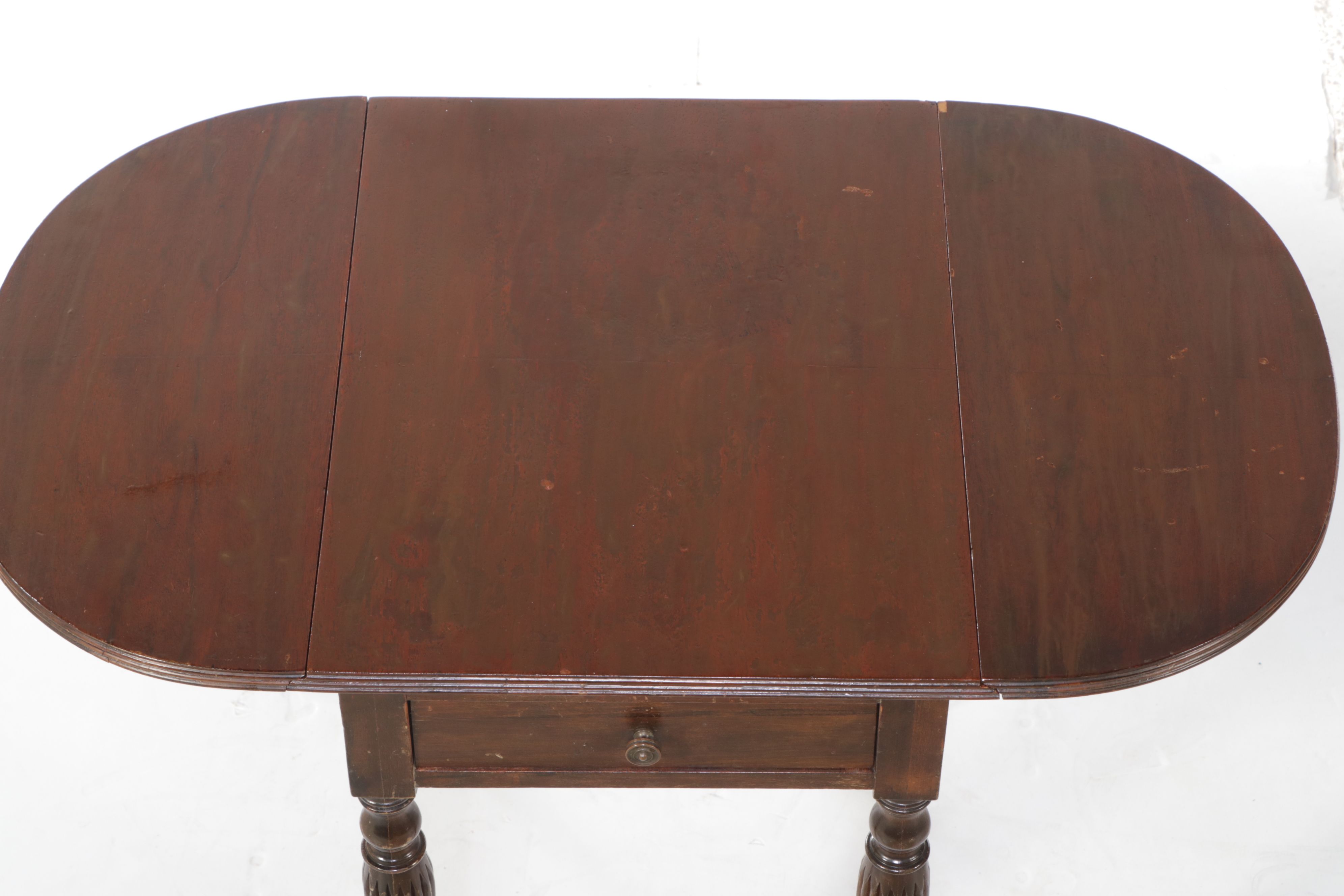 Sheraton Style Mahogany Drop-Leaf Side Table