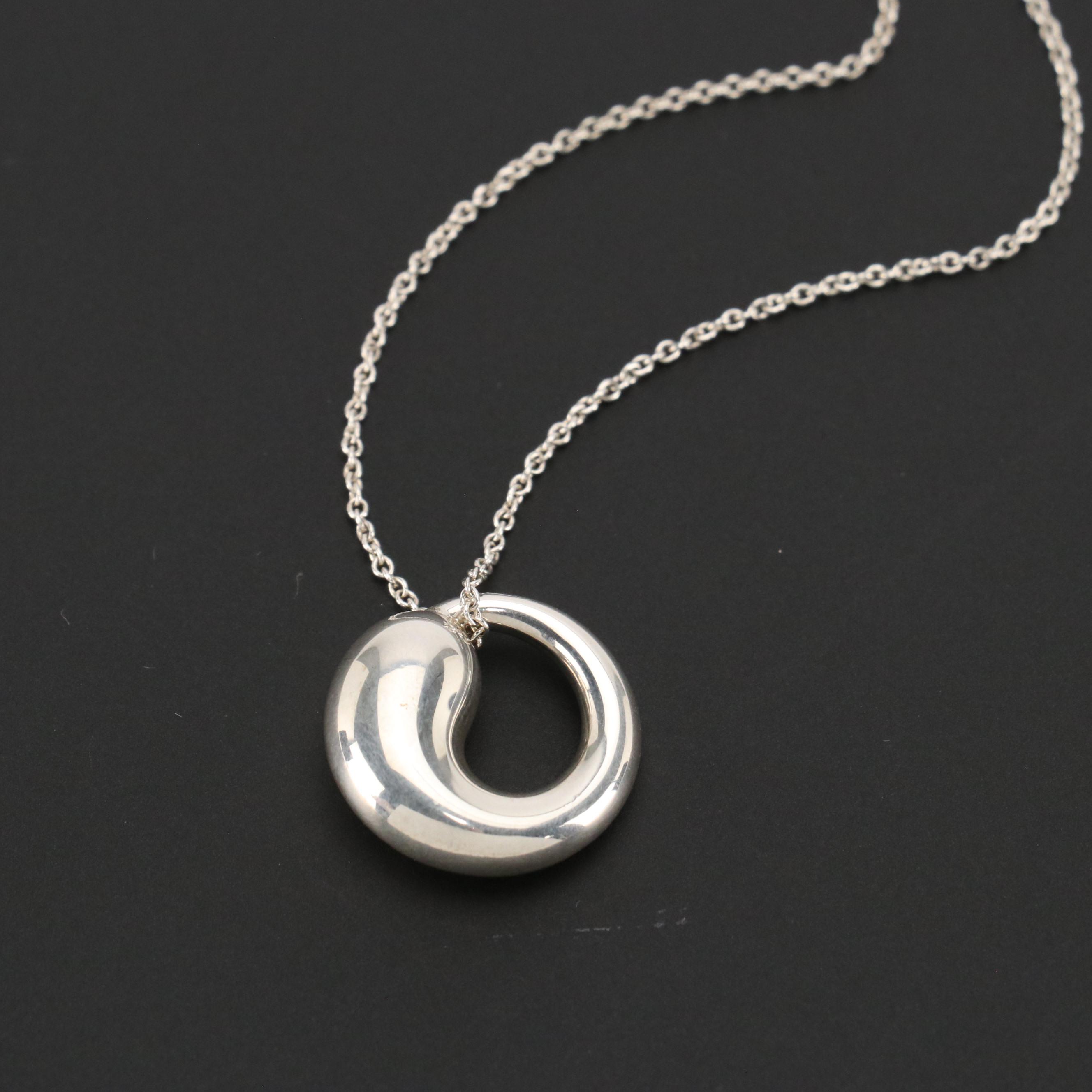 Elsa Peretti for Tiffany & Co. Sterling Eternal Circle Pendant Necklace