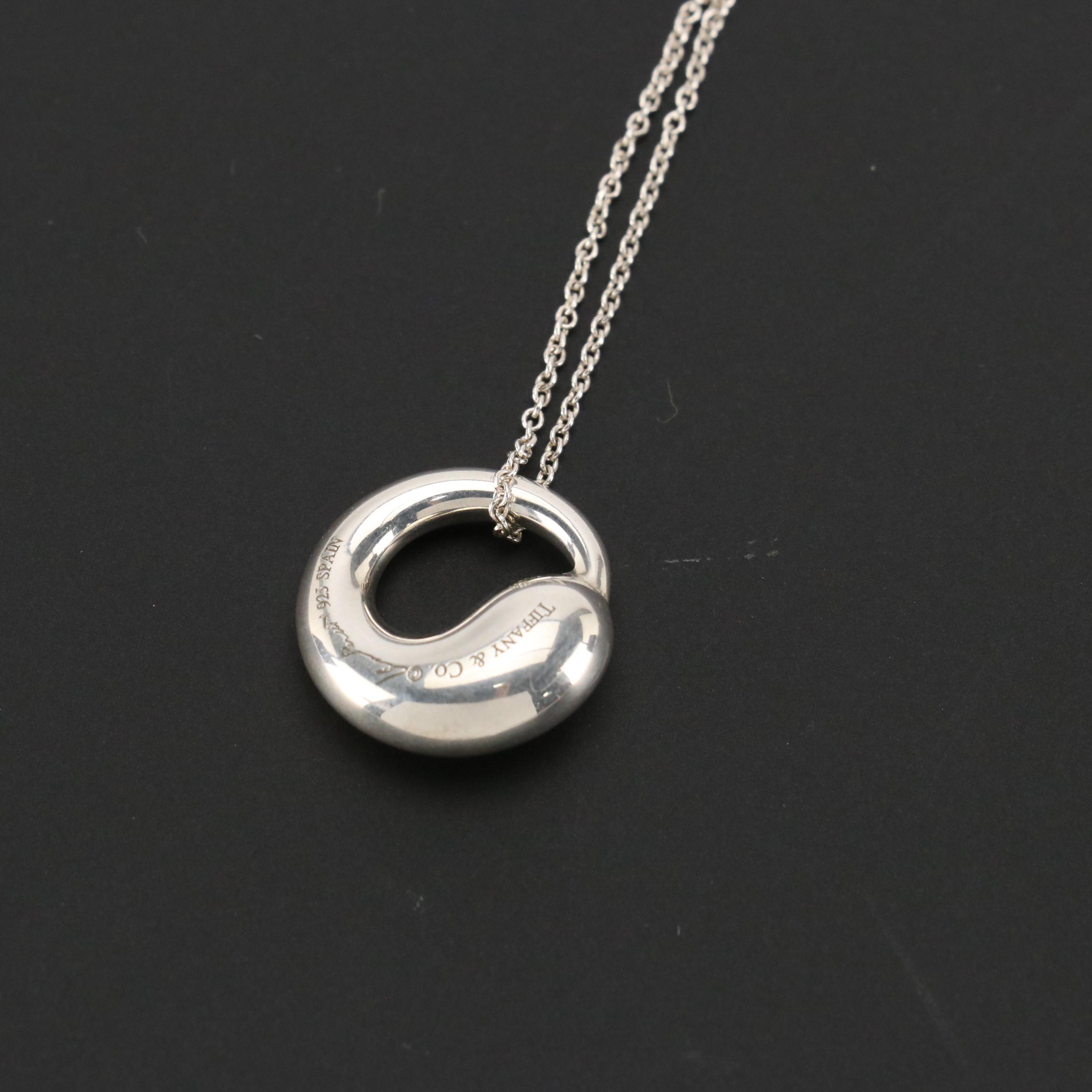 Elsa Peretti for Tiffany & Co. Sterling Eternal Circle Pendant Necklace