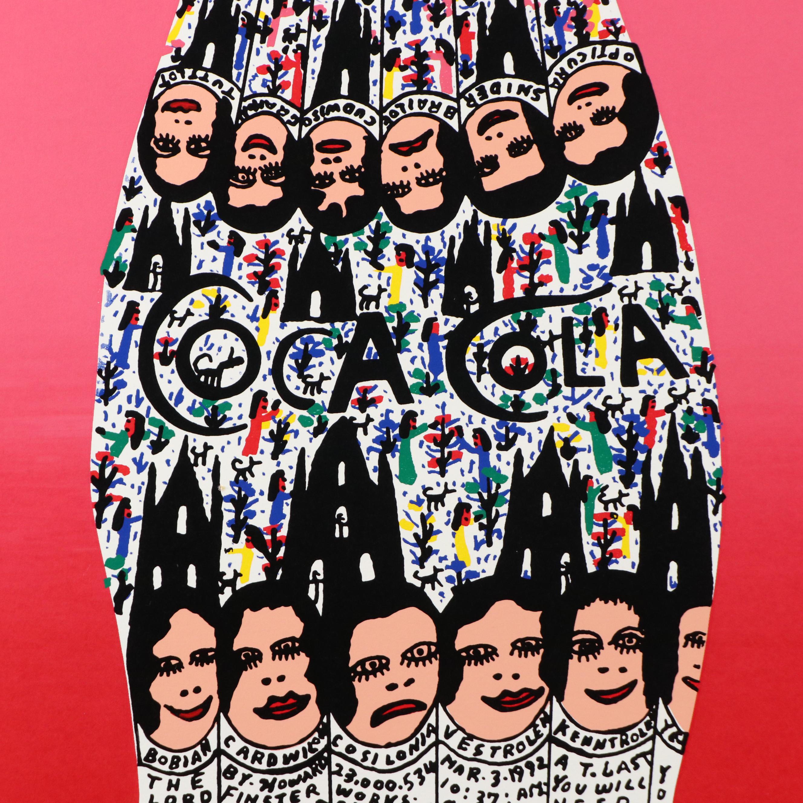 Howard Finster Serigraph "Angel Baby with Coca Cola," 1996