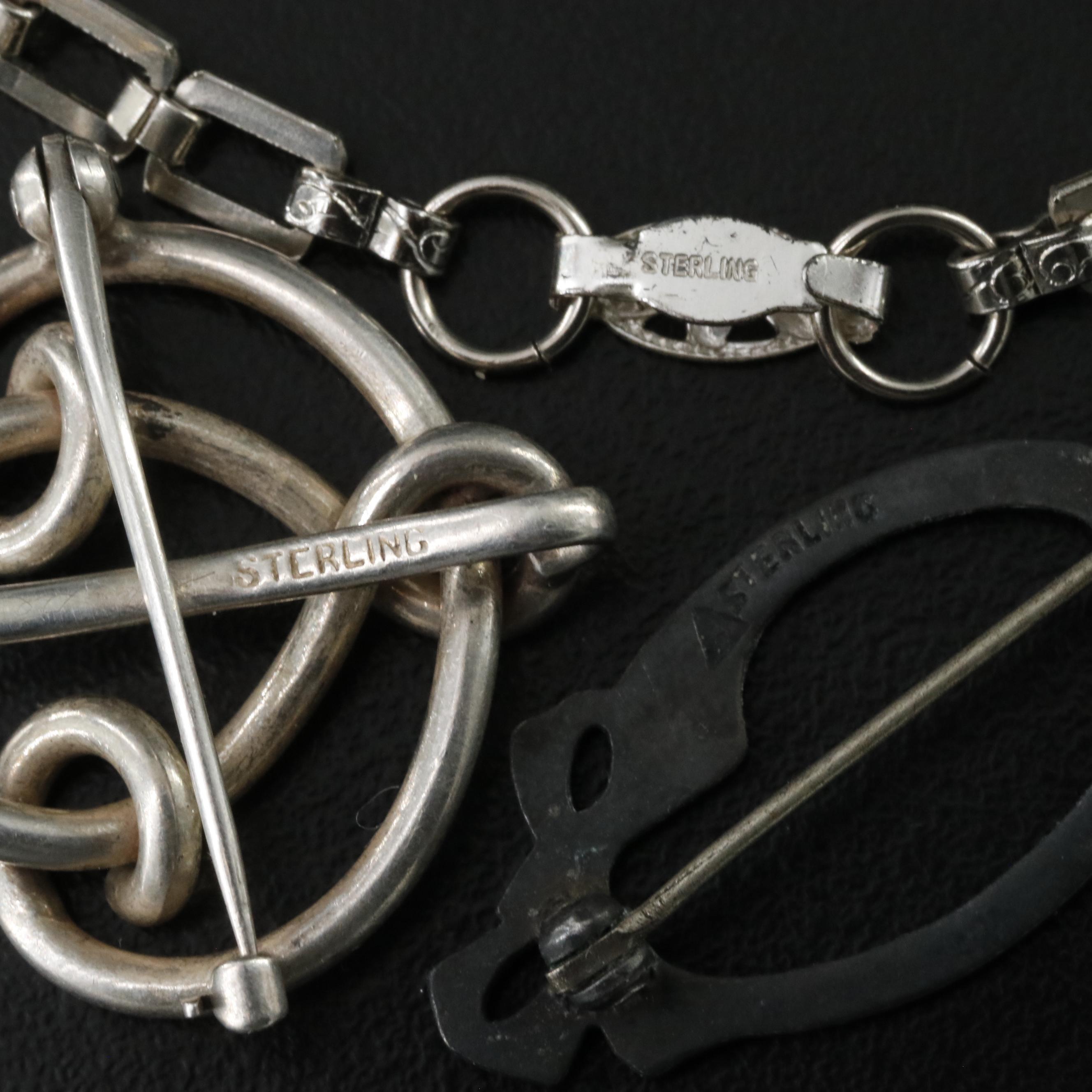 Vintage & Antique Jewelry Collection Including Blue Morpho Butterfly & Sterling