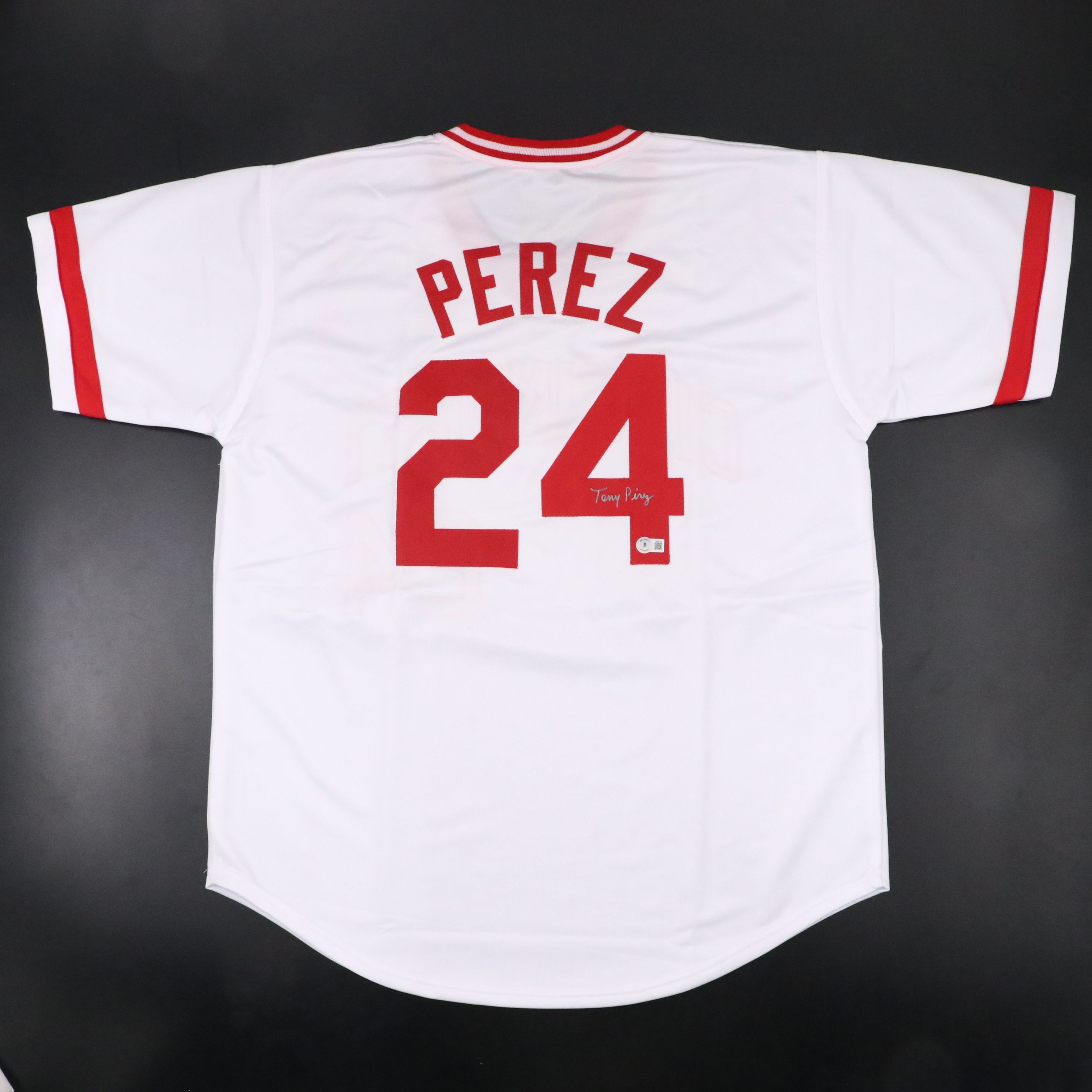 Tony Pérez Signed Cincinnati Reds Baseball Jersey, Beckett