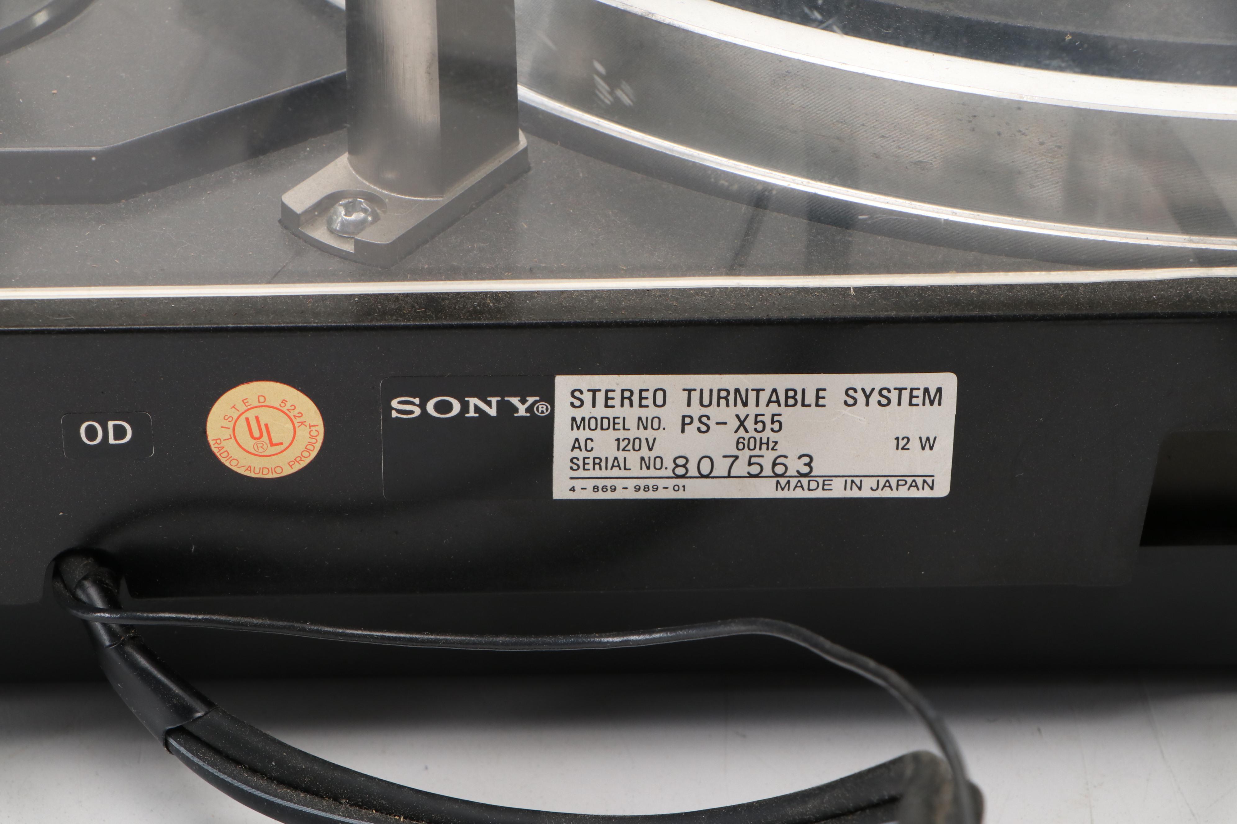 Sony PS-X55 Stereo Turntable System, 1980s