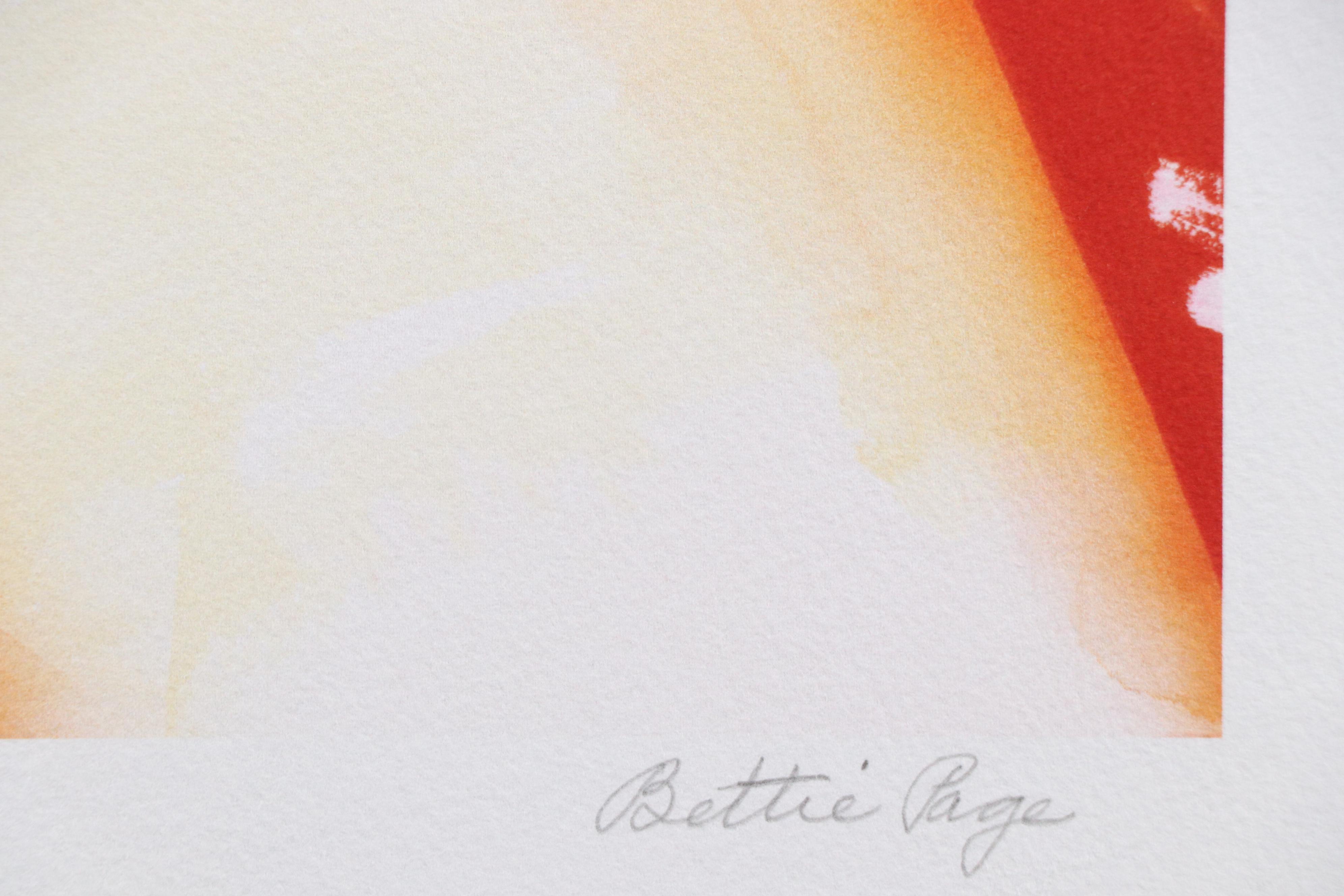 Olivia De Berardinis Stylized Pin-Up Giclée "Bettie Page," 21st Century