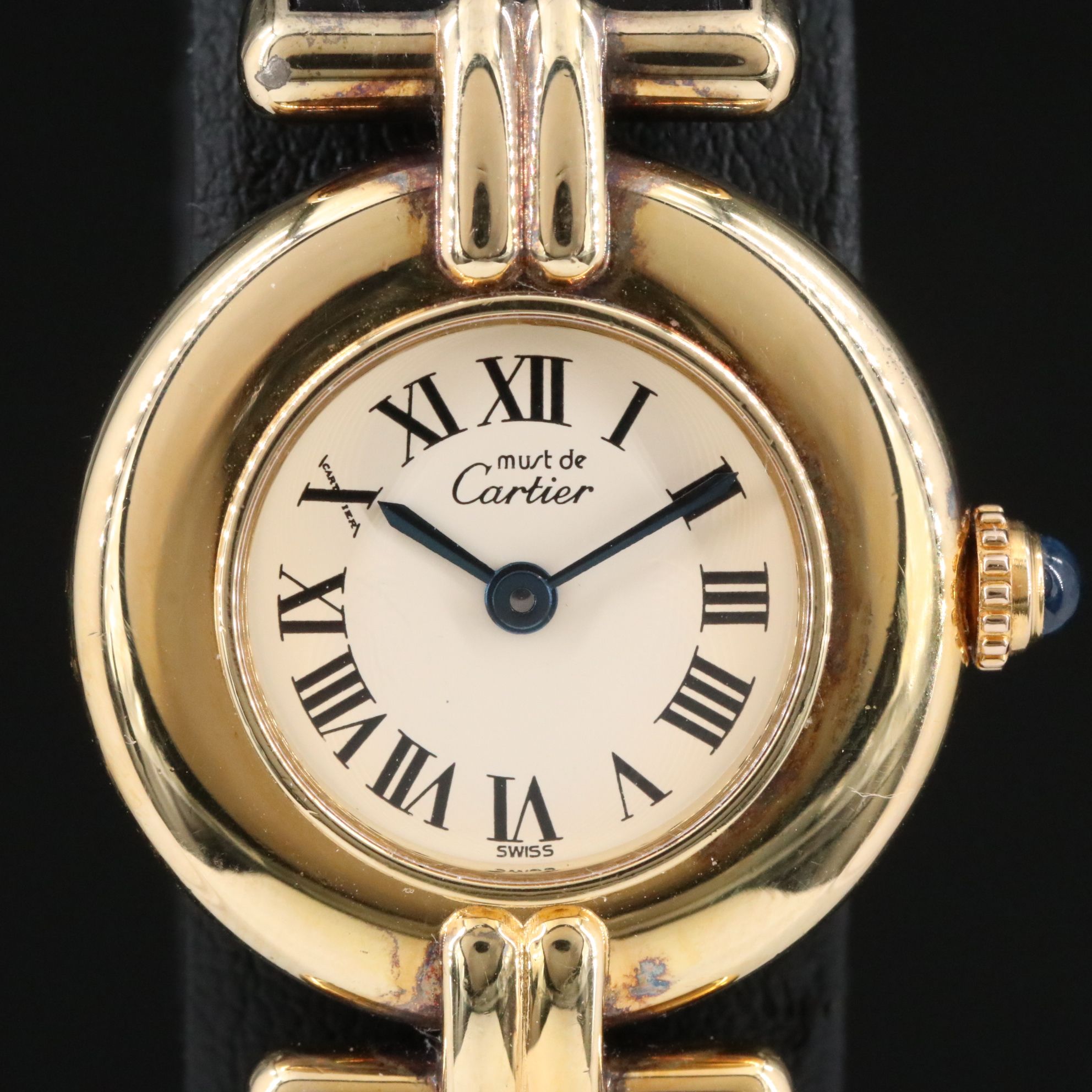 Cartier Vermeil Must de Cartier Argent 925 Quartz Model 590002 Watch