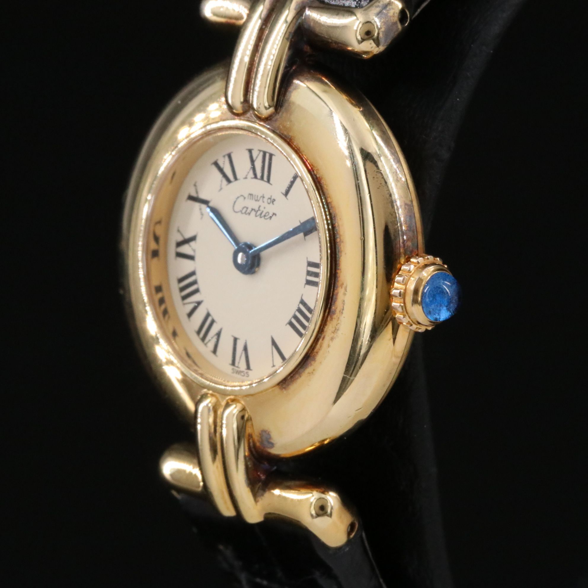 Cartier Vermeil Must de Cartier Argent 925 Quartz Model 590002 Watch