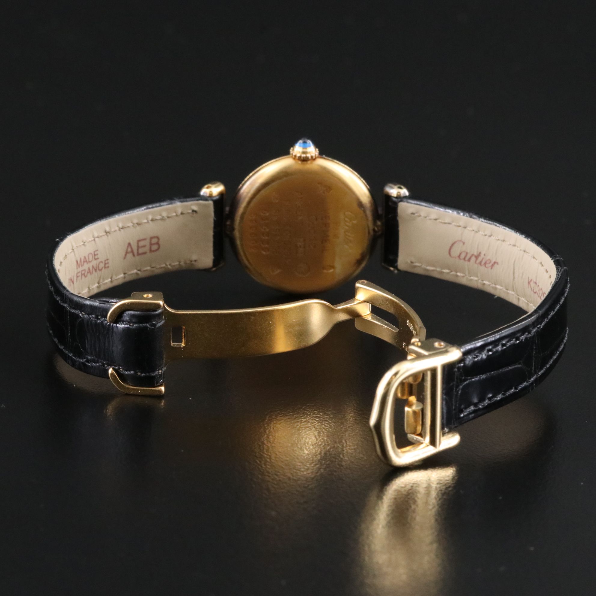 Cartier Vermeil Must de Cartier Argent 925 Quartz Model 590002 Watch