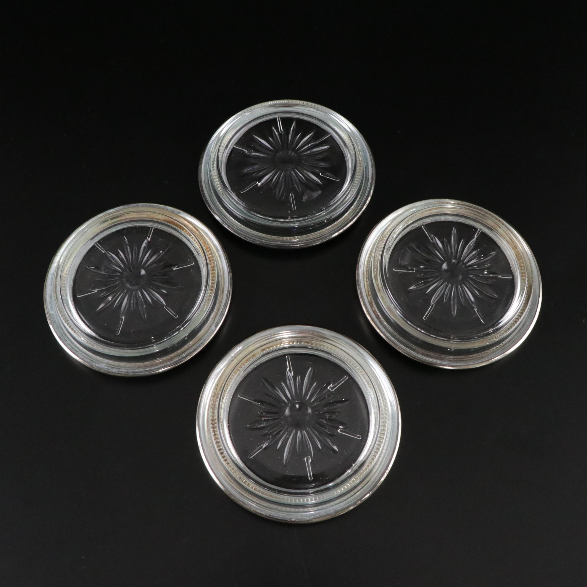 Pair of Westmoreland Weighted Sterling Candleholders with Other Tableware