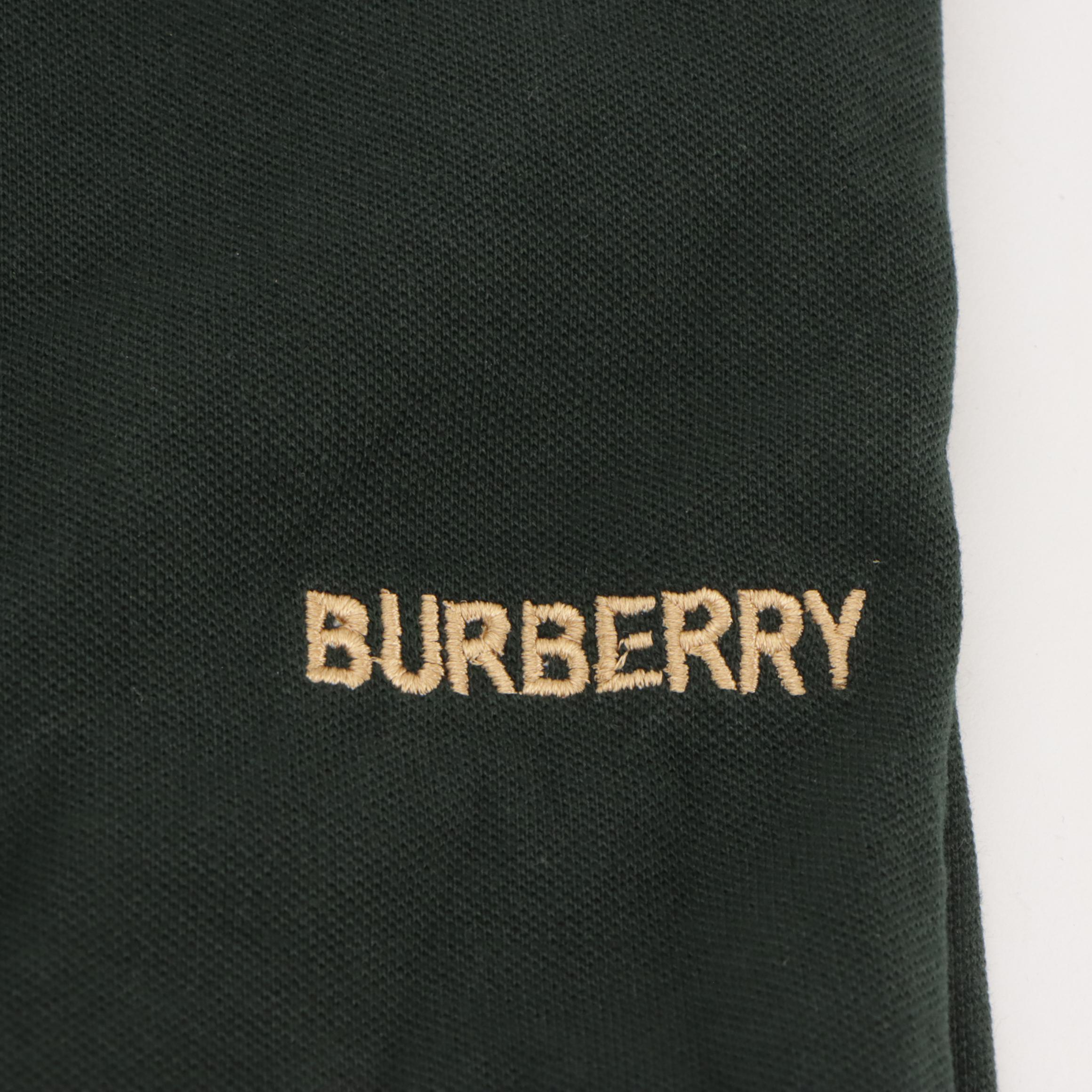 Burberry Forest Green Cotton Stretch Polo Shirt