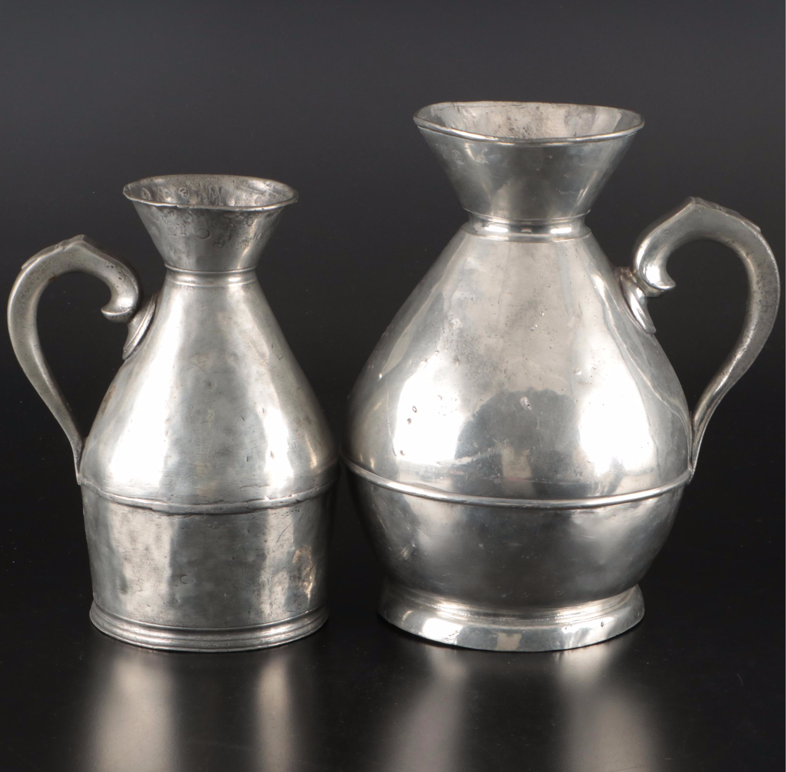 Joseph Austin & Sons Irish Pewter with Other Haystack Measures and Plates