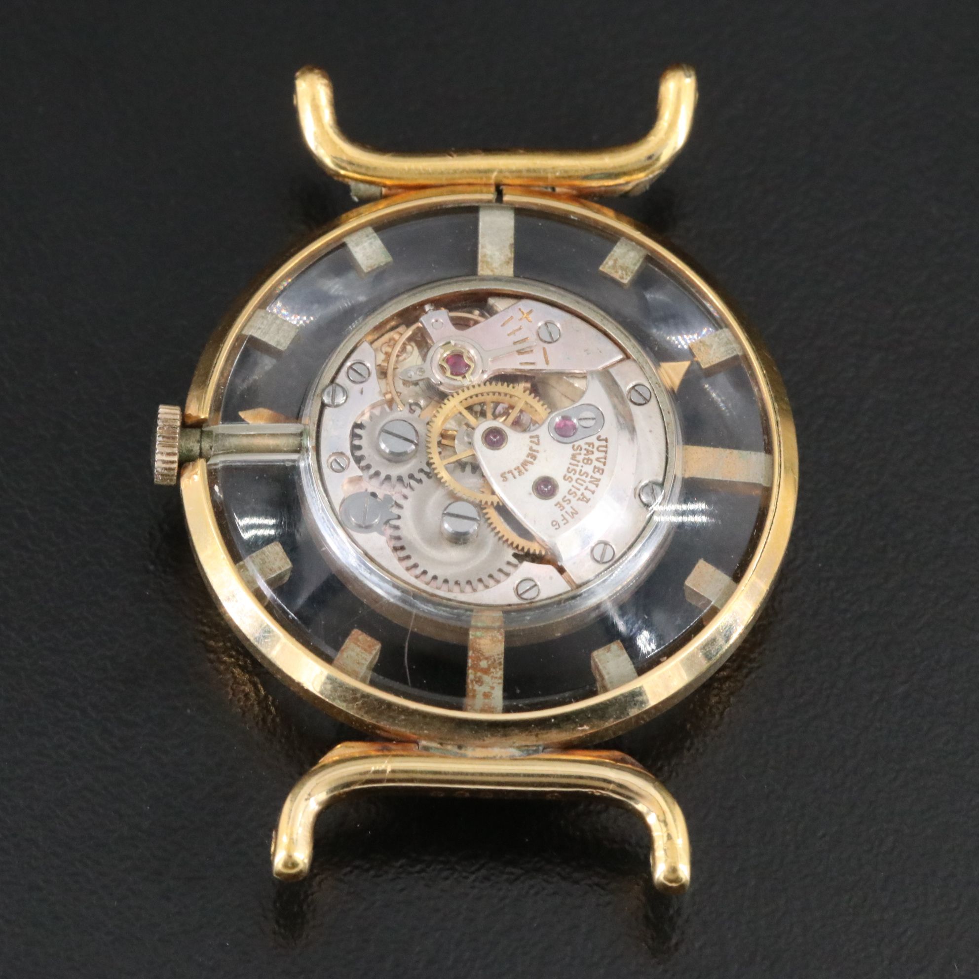 Juvenia Swiss Skeleton Case Watch