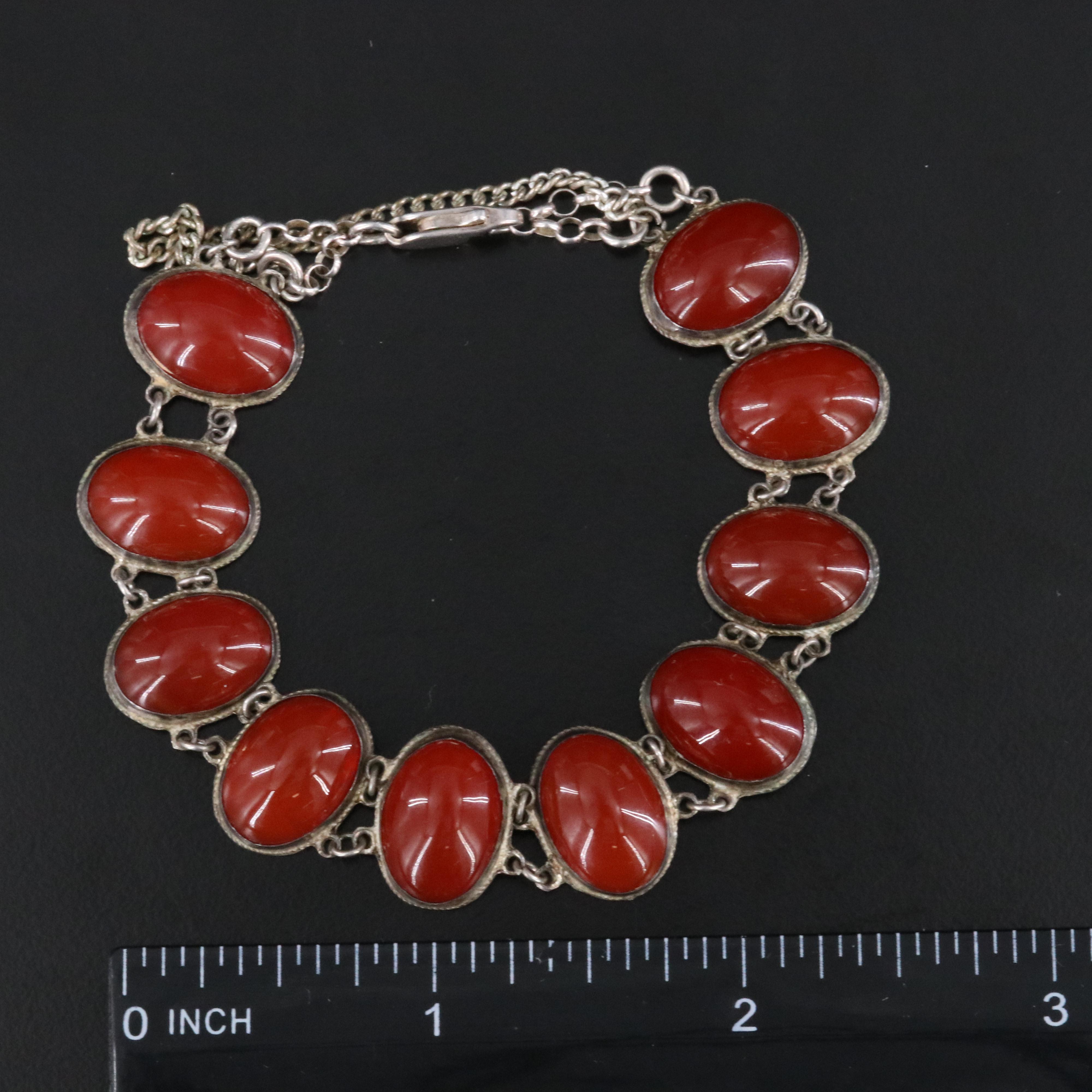 Sterling Glass Bracelet