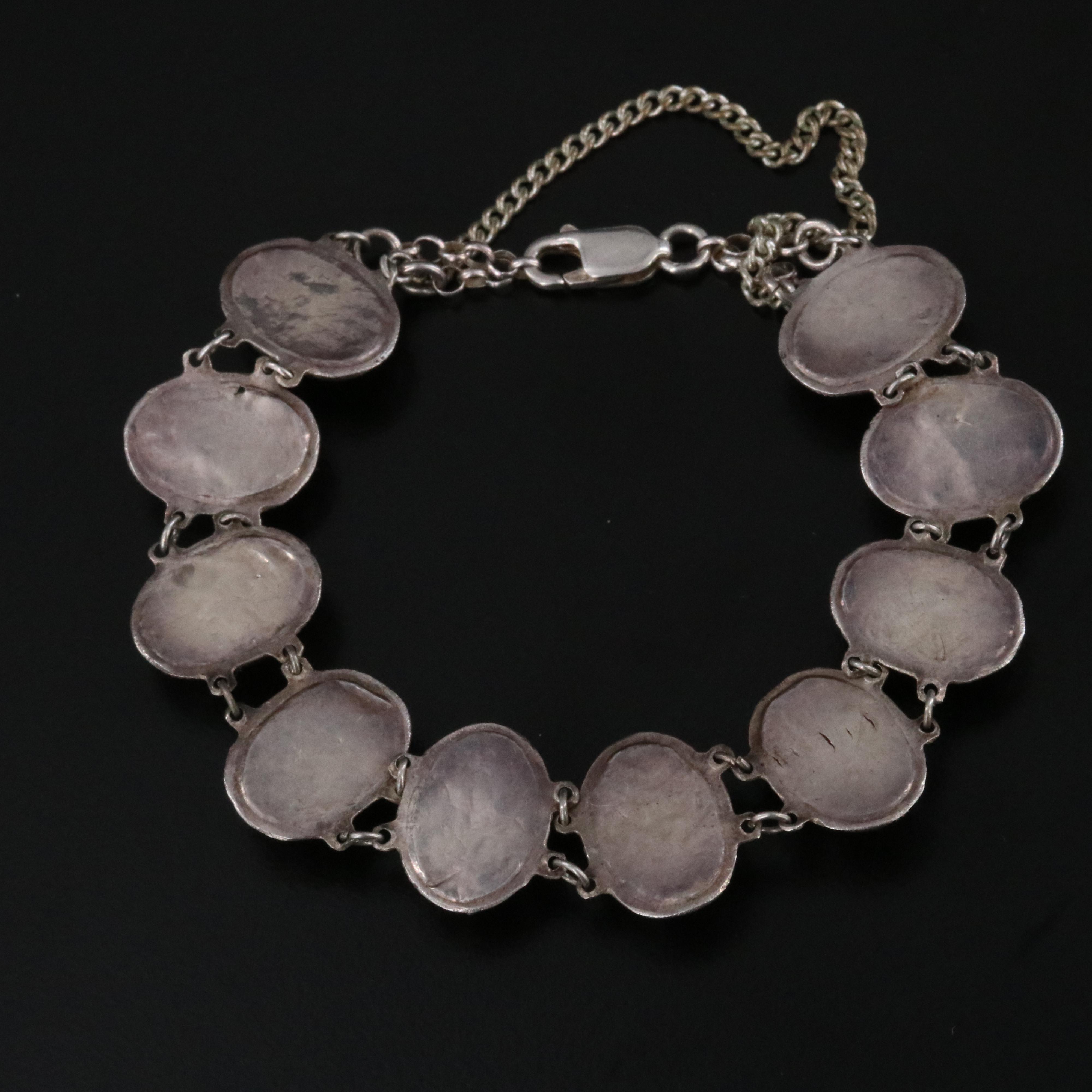 Sterling Glass Bracelet