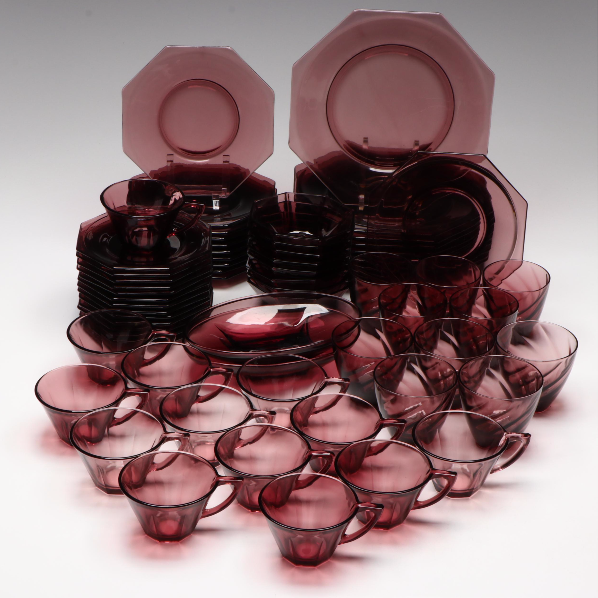 Vintage Hazel-Atlas "Moroccan Amethyst" Glass Dinnerware