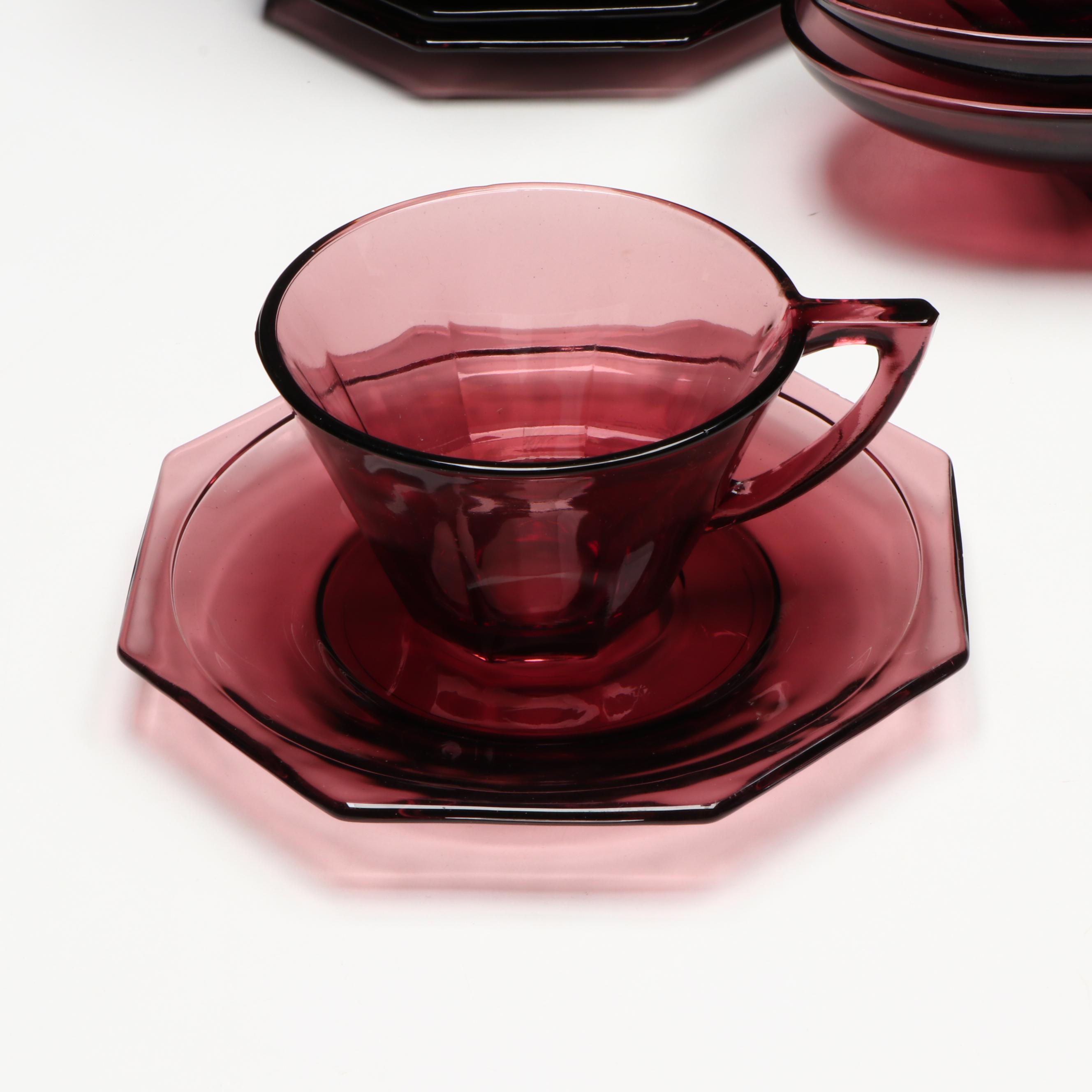 Vintage Hazel-Atlas "Moroccan Amethyst" Glass Dinnerware