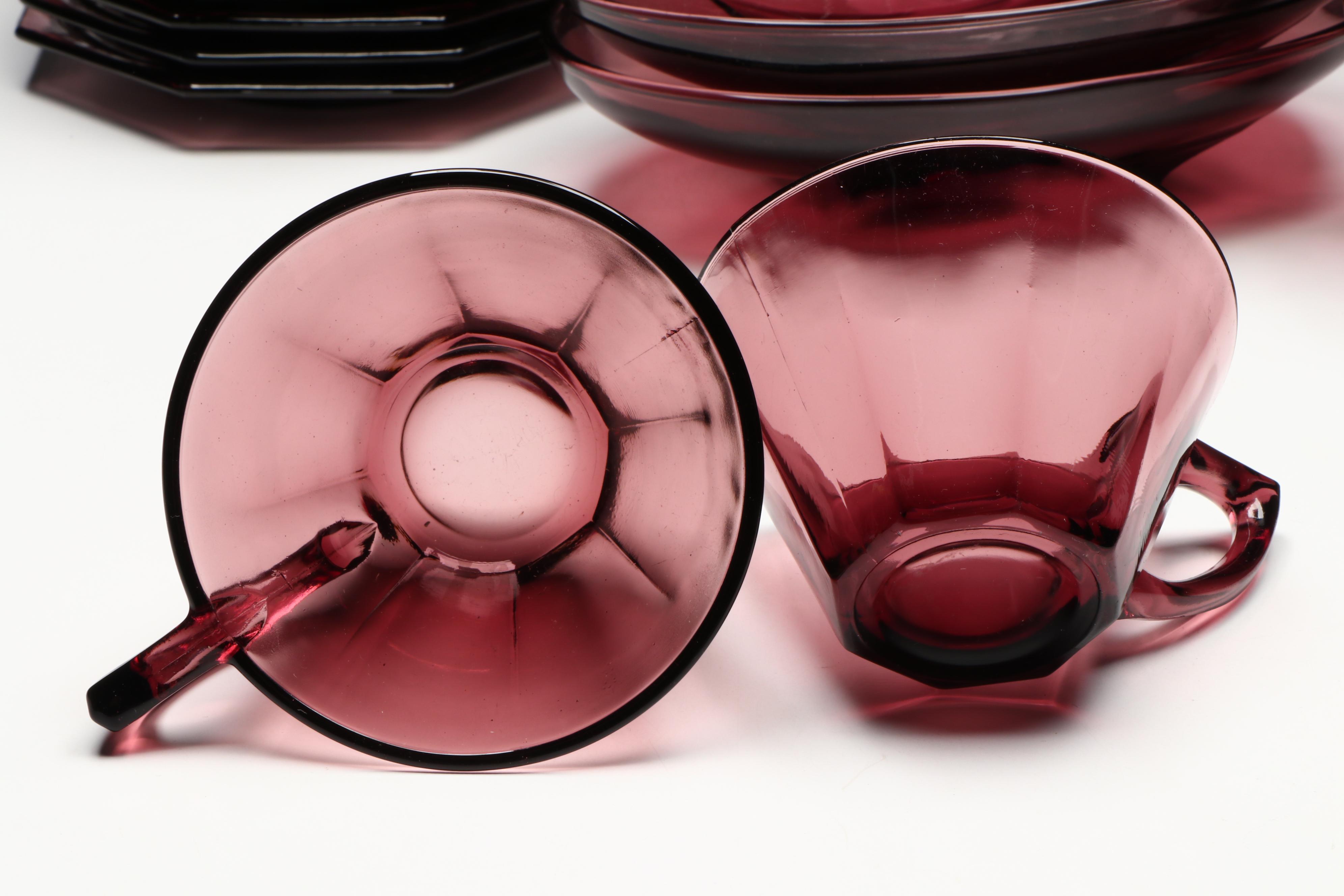 Vintage Hazel-Atlas "Moroccan Amethyst" Glass Dinnerware