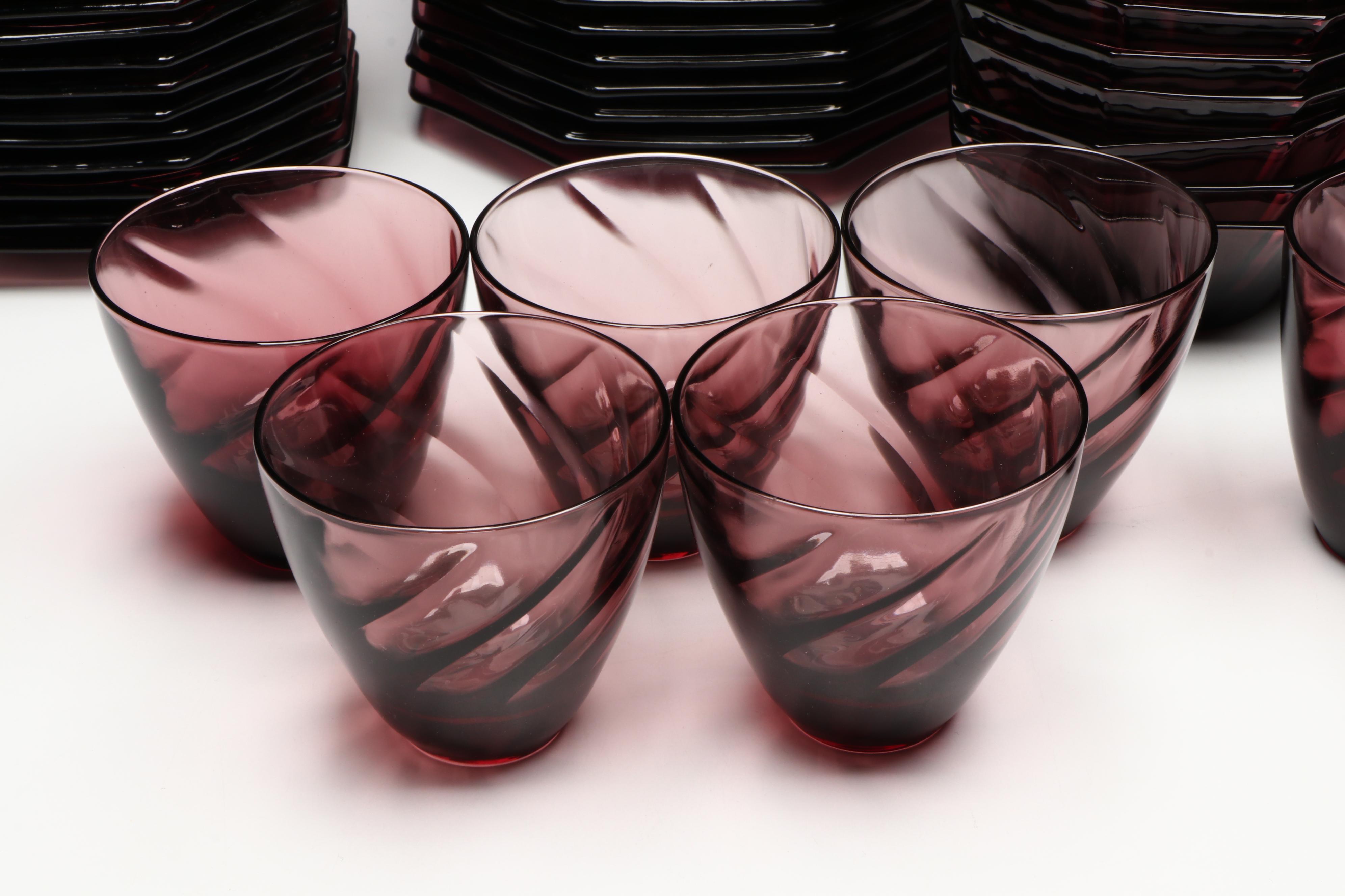 Vintage Hazel-Atlas "Moroccan Amethyst" Glass Dinnerware