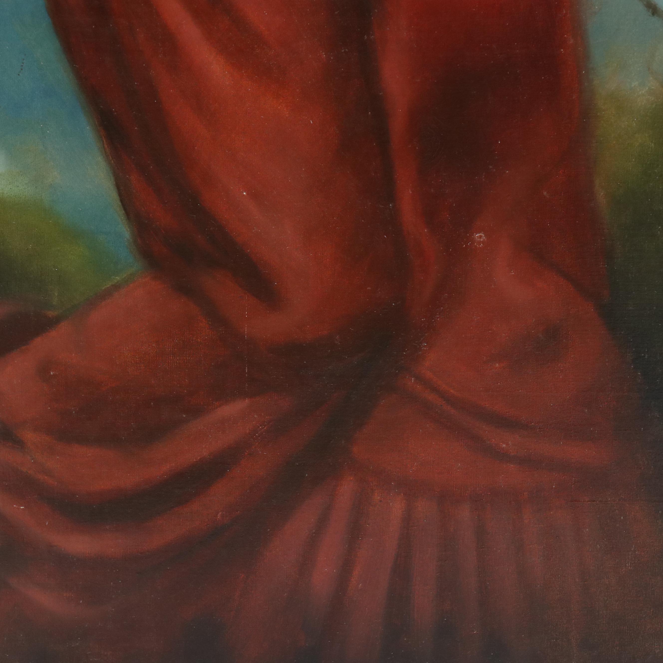 Oil Portrait of Young Woman, Circa 1920