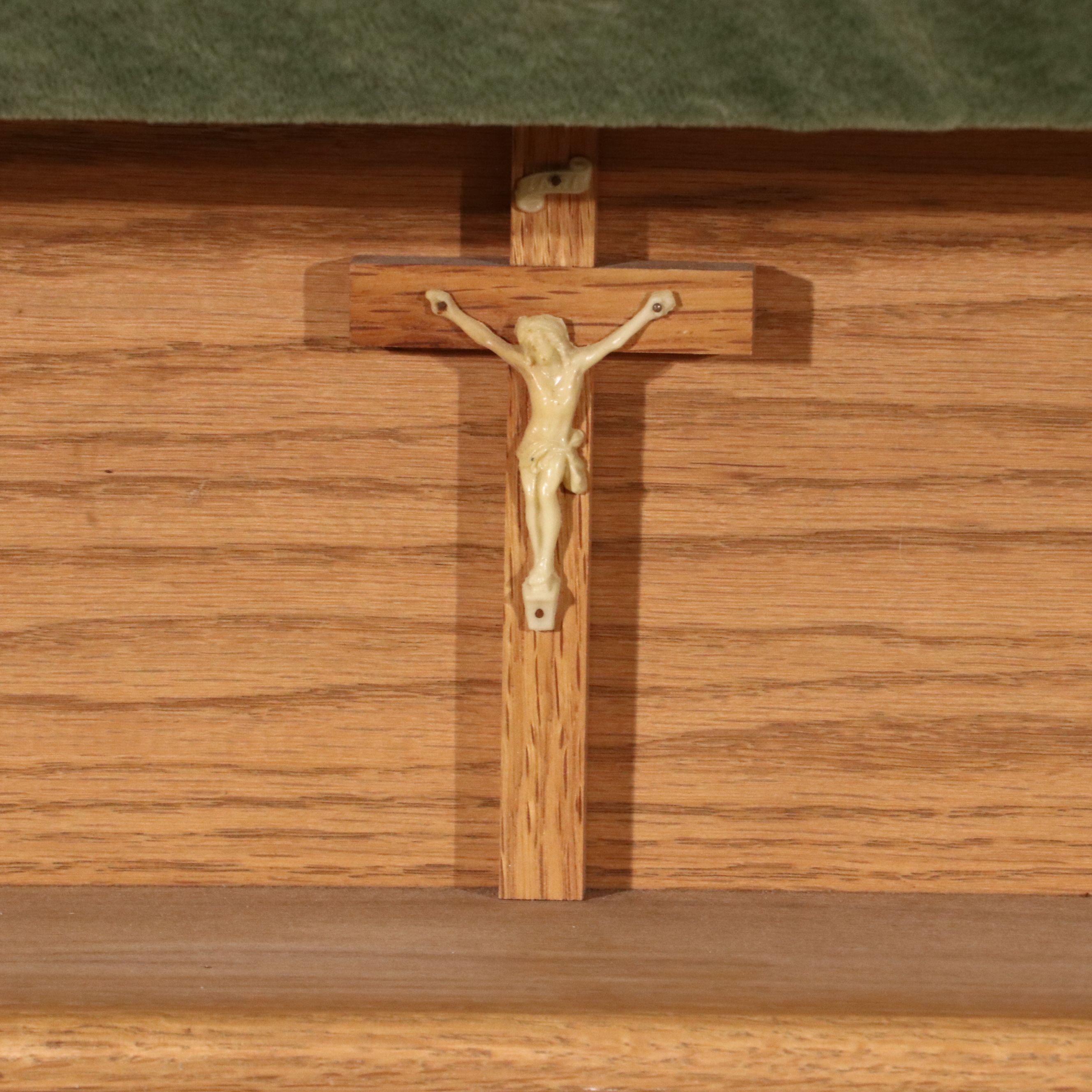 Vintage Oak and Upholstered Prie Dieux