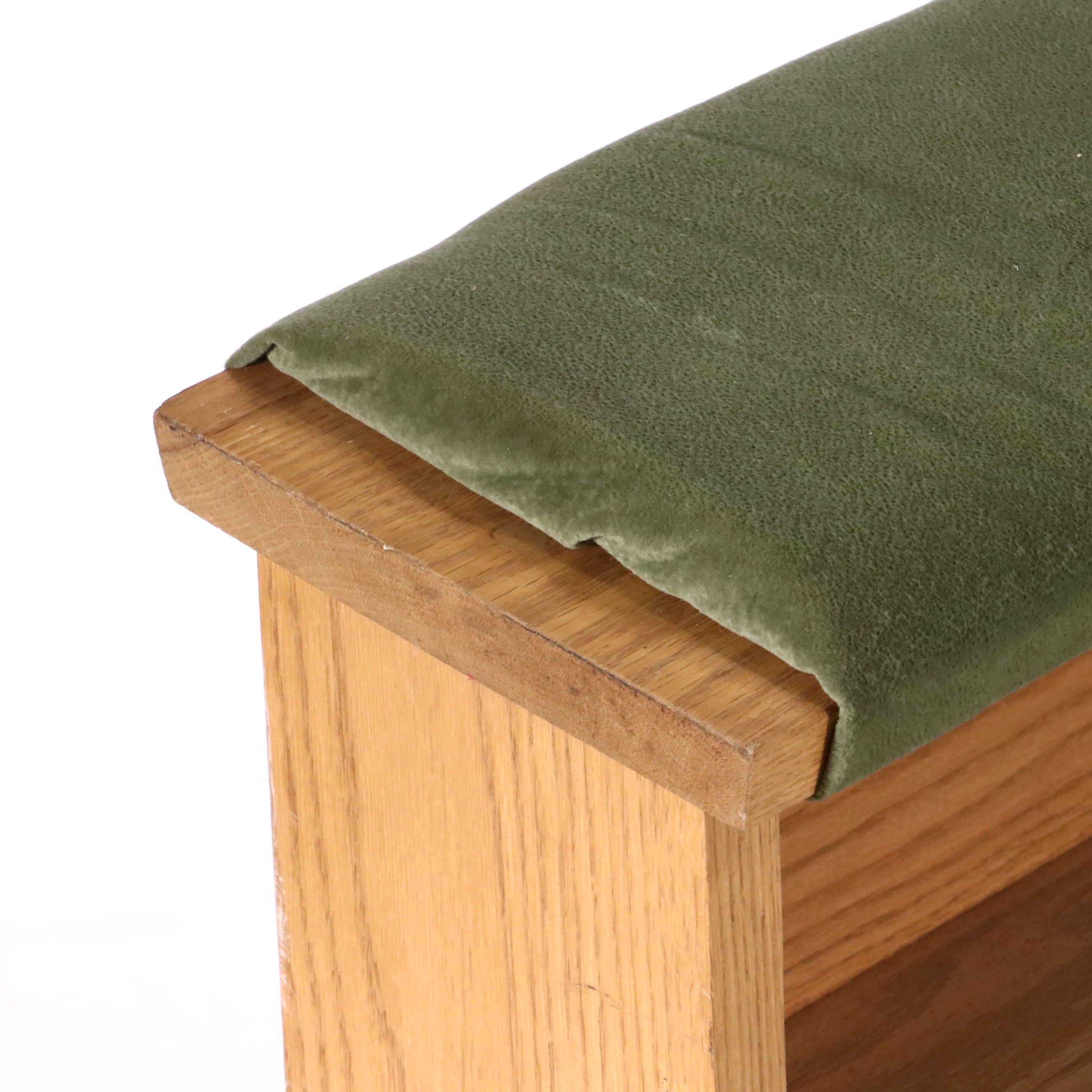 Vintage Oak and Upholstered Prie Dieux