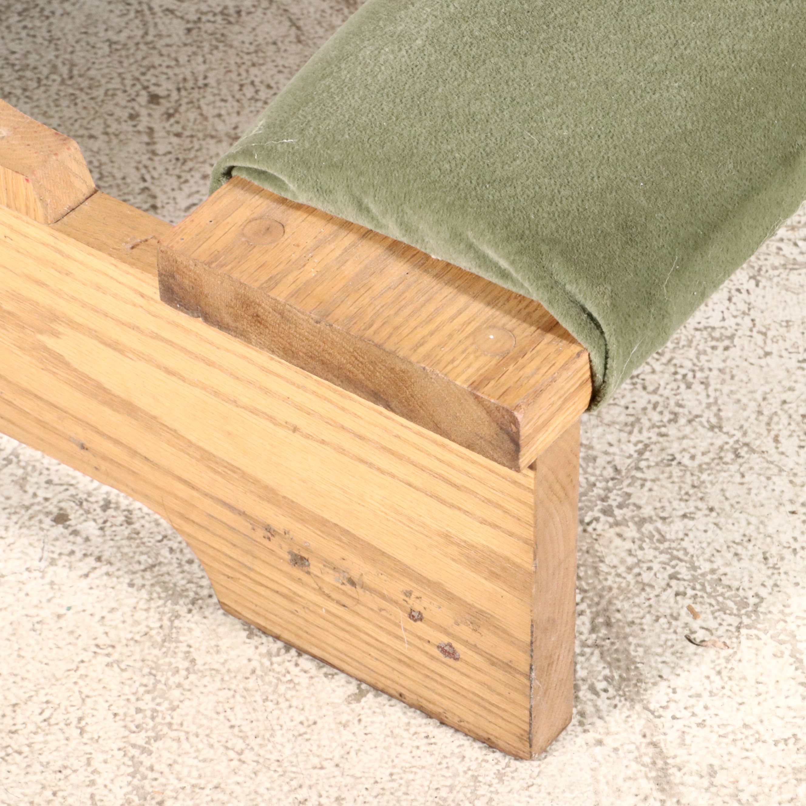 Vintage Oak and Upholstered Prie Dieux