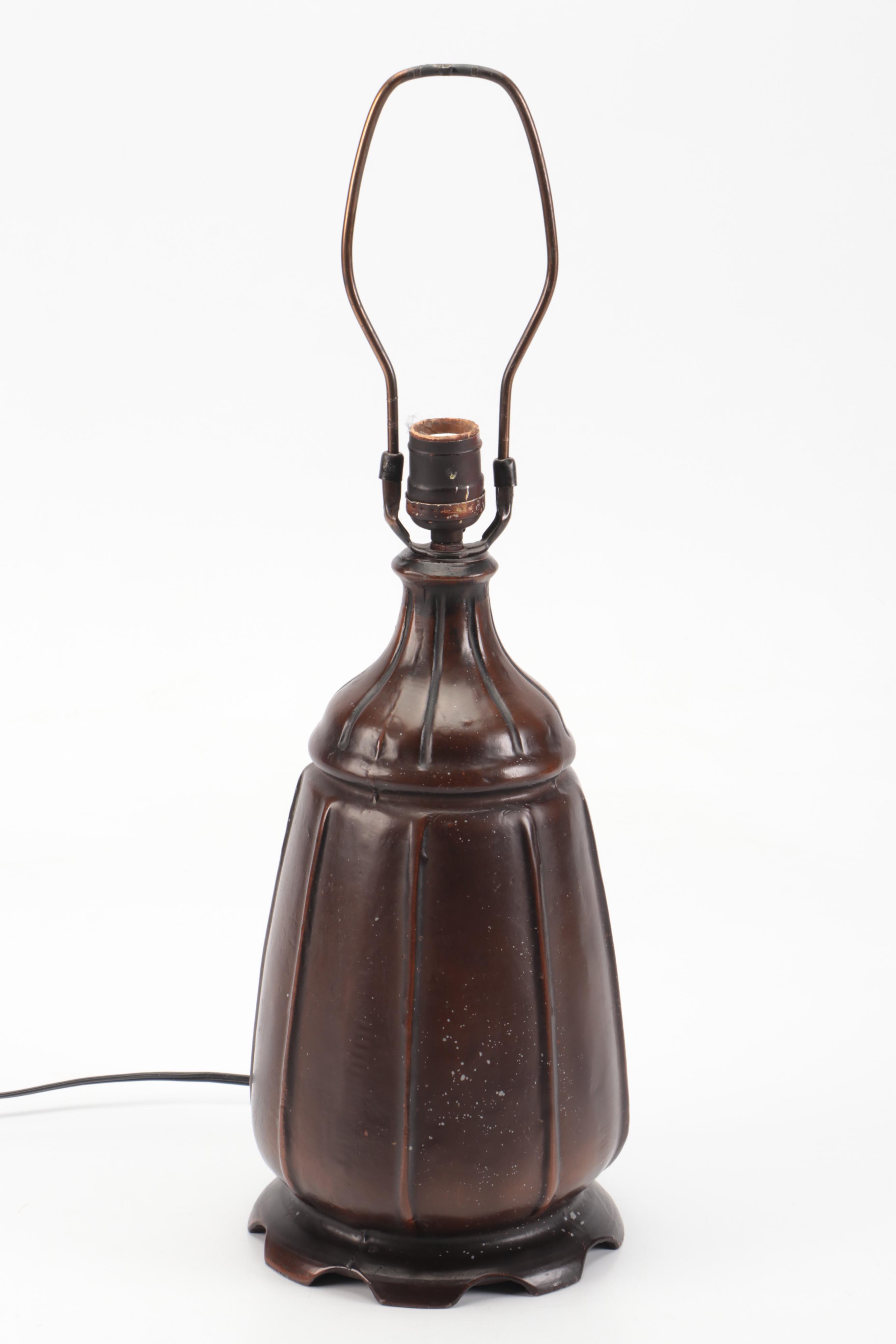 Slag Glass Table Lamp