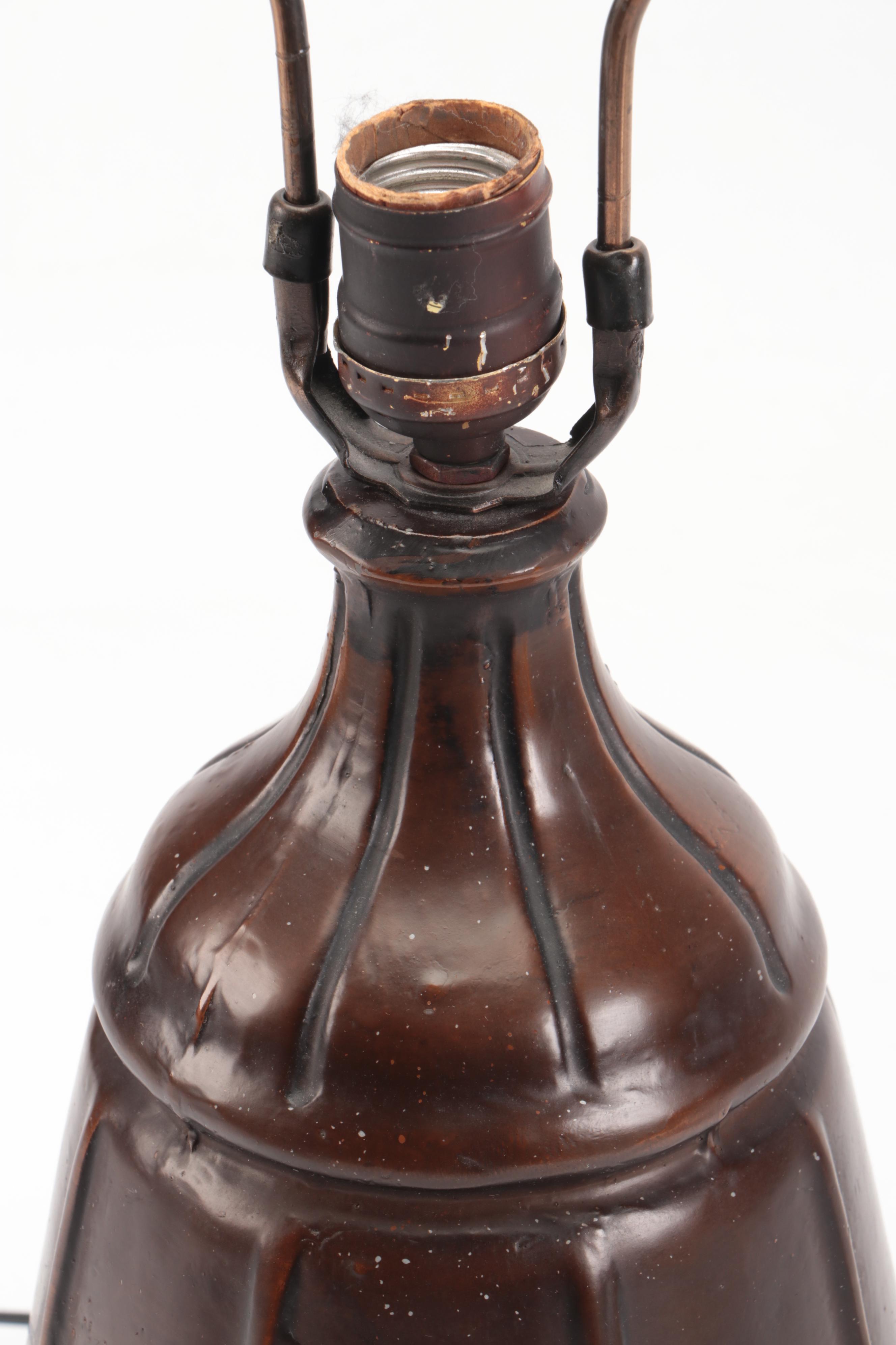 Slag Glass Table Lamp