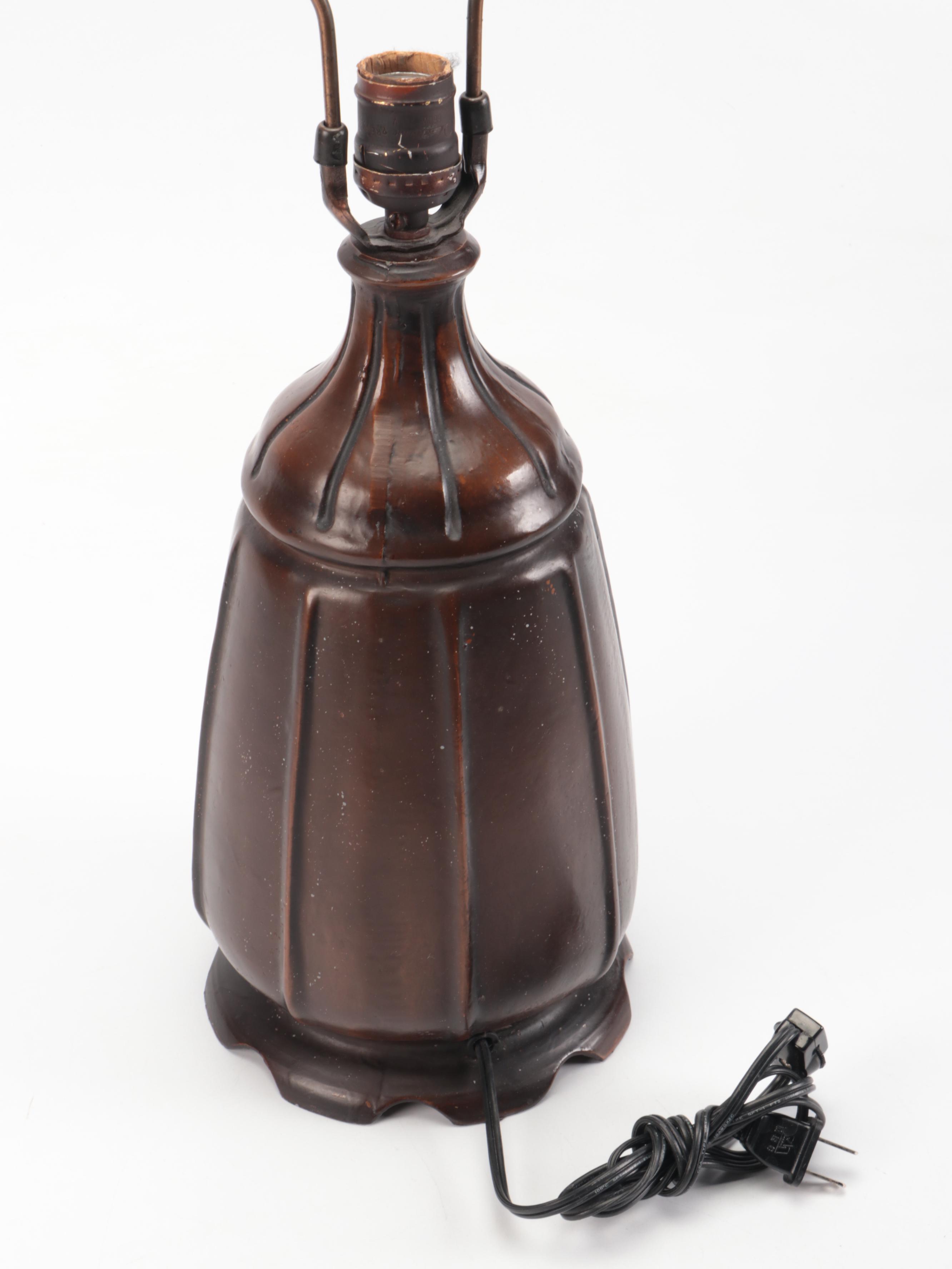 Slag Glass Table Lamp