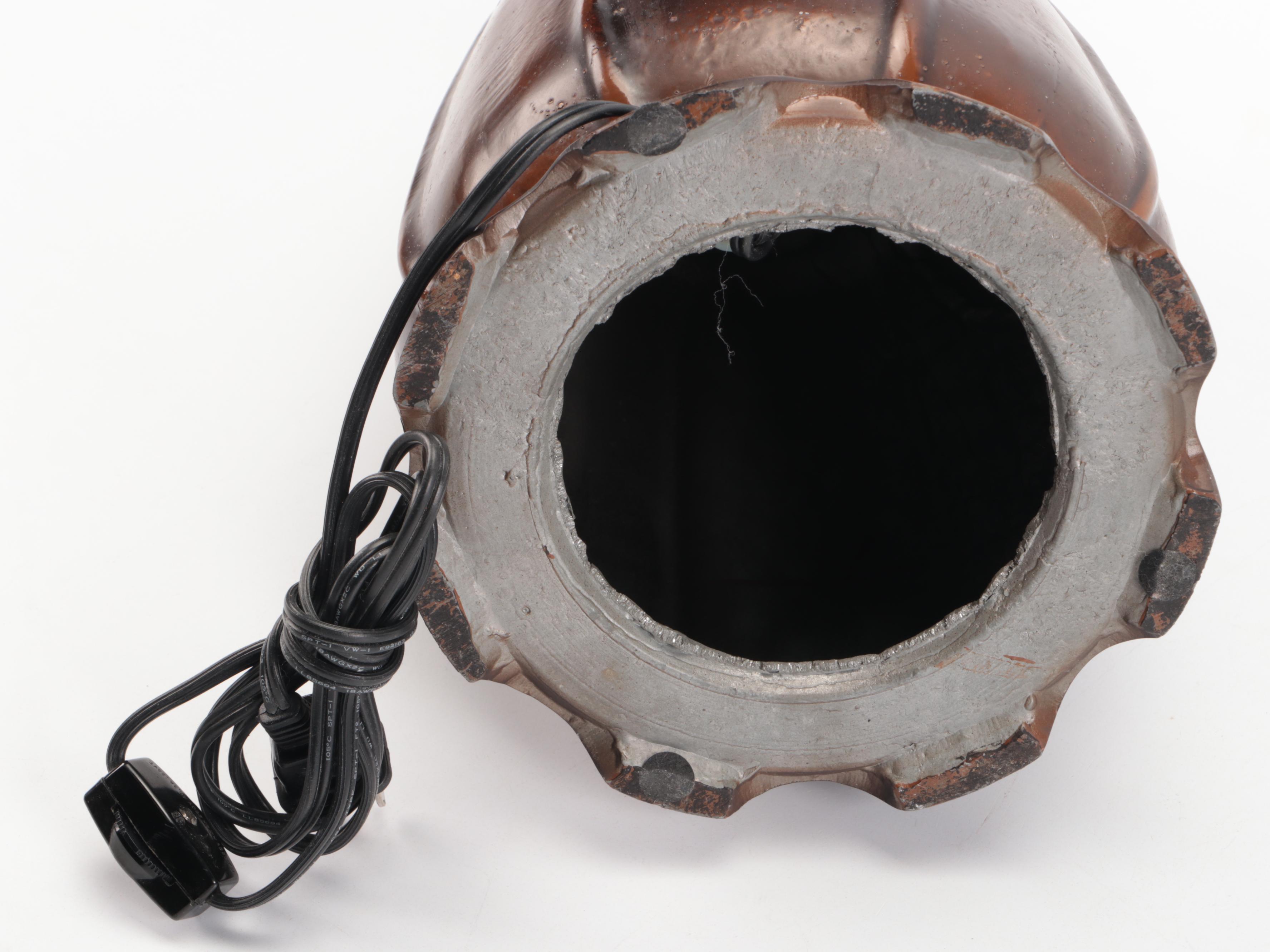 Slag Glass Table Lamp