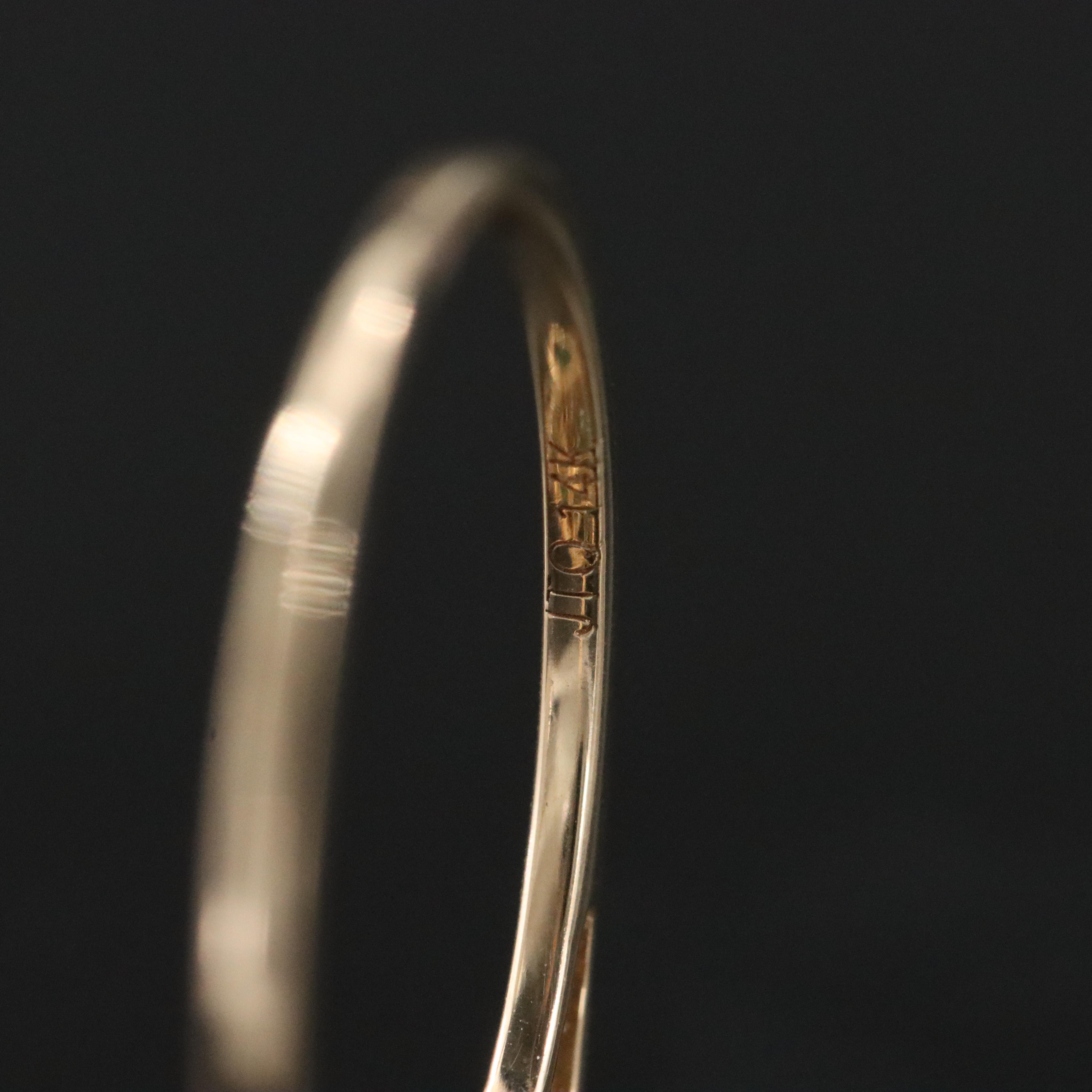 14K Emerald and White Sapphire Ring