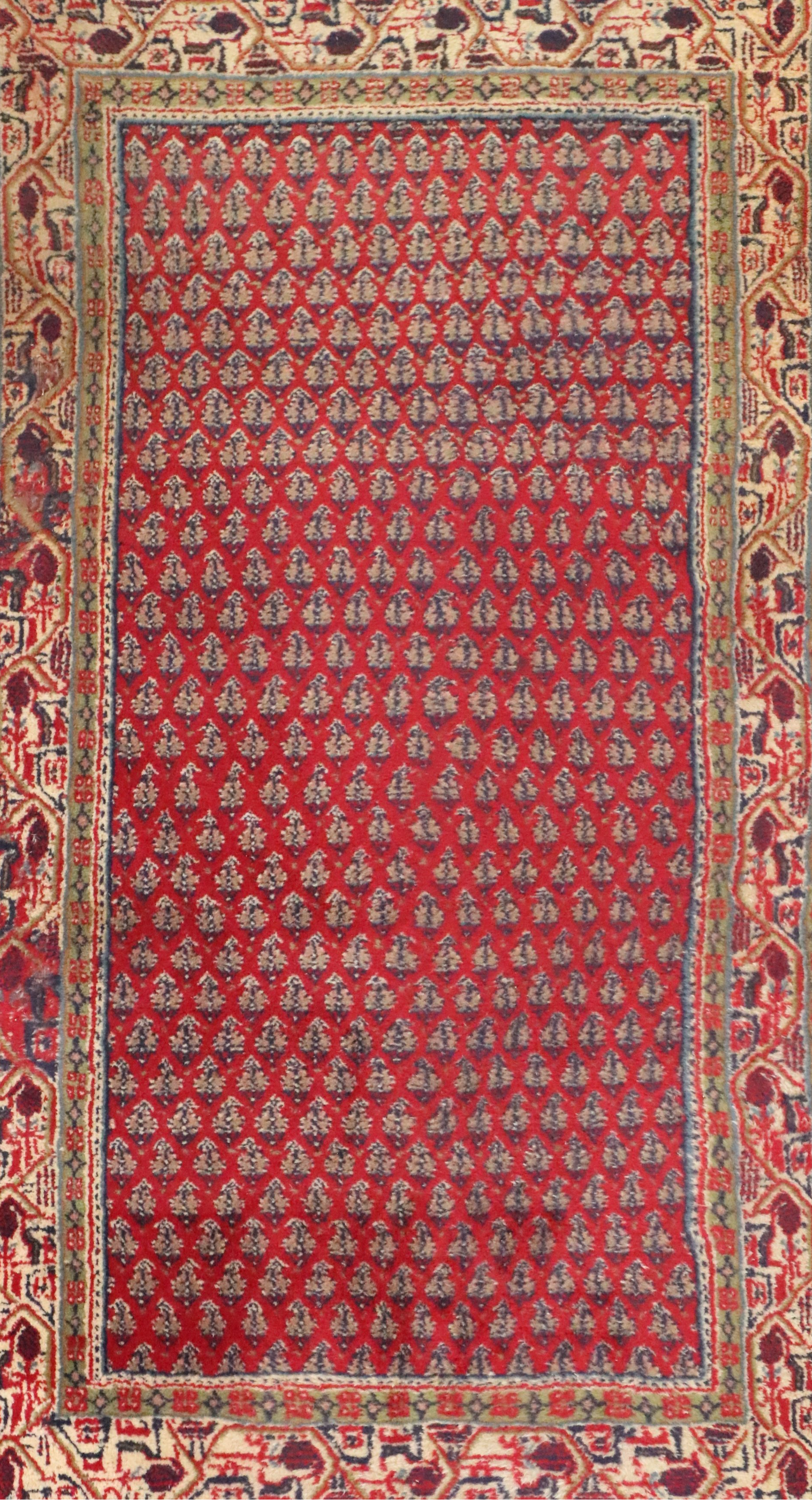 2'11 x 5'6 Hand-Knotted Persian Seraband Accent Rug