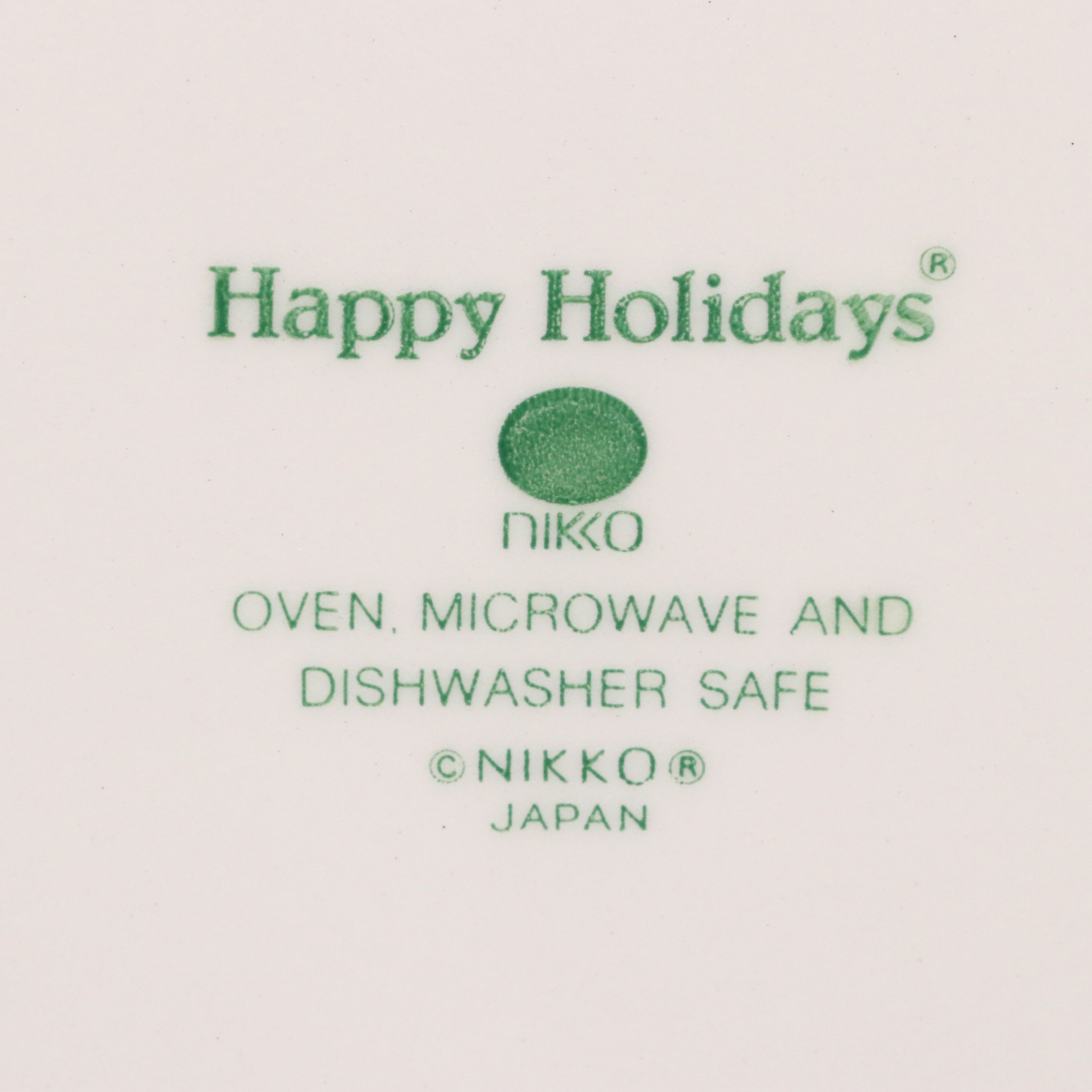 Nikko "Happy Holidays" Dinnerware and Serving Bowl
