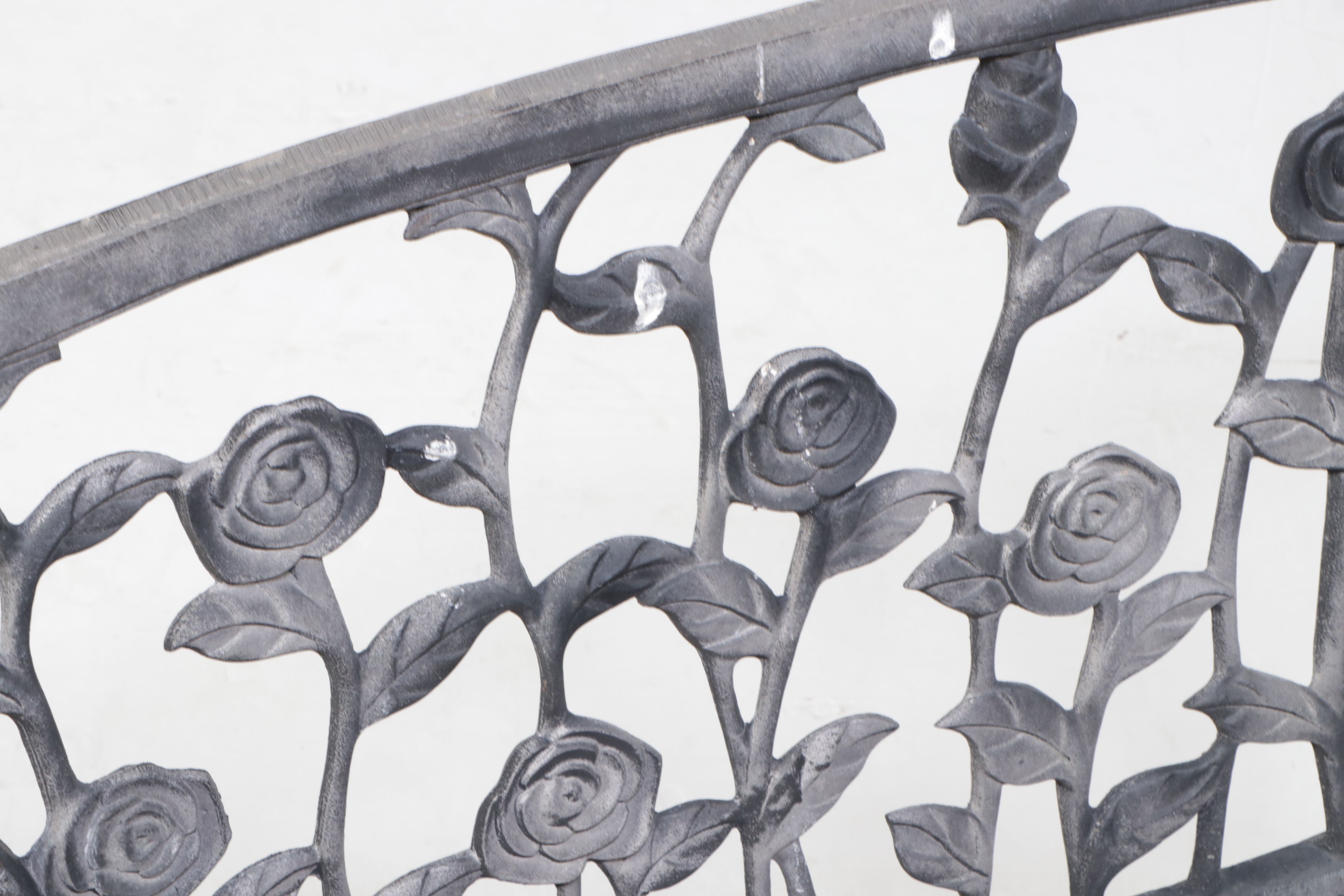 Cast Metal Rose Garden Bench