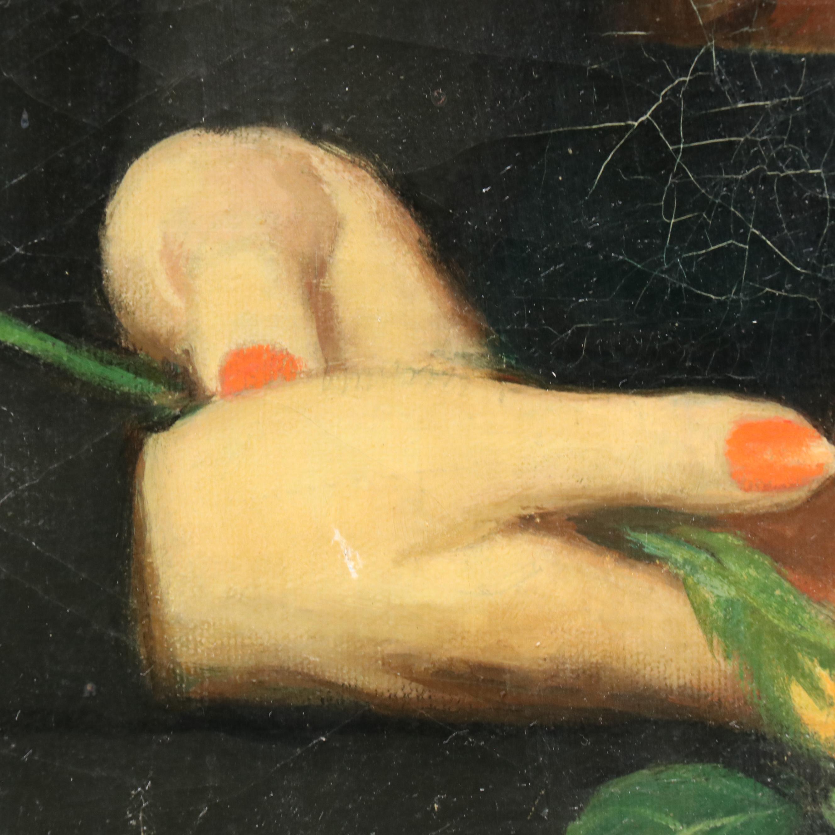 Bernard M. Keyes Oil Portrait of Woman, Late 1940s