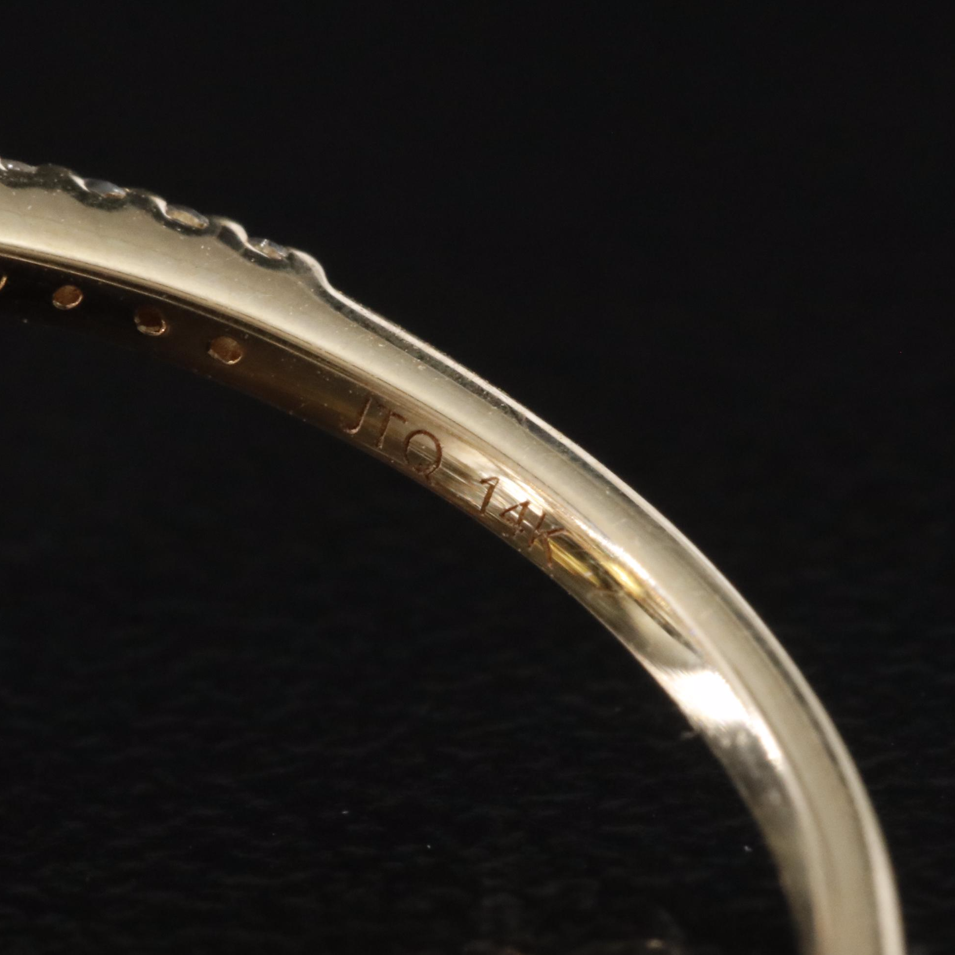 14K Sapphire and White Sapphire Ring