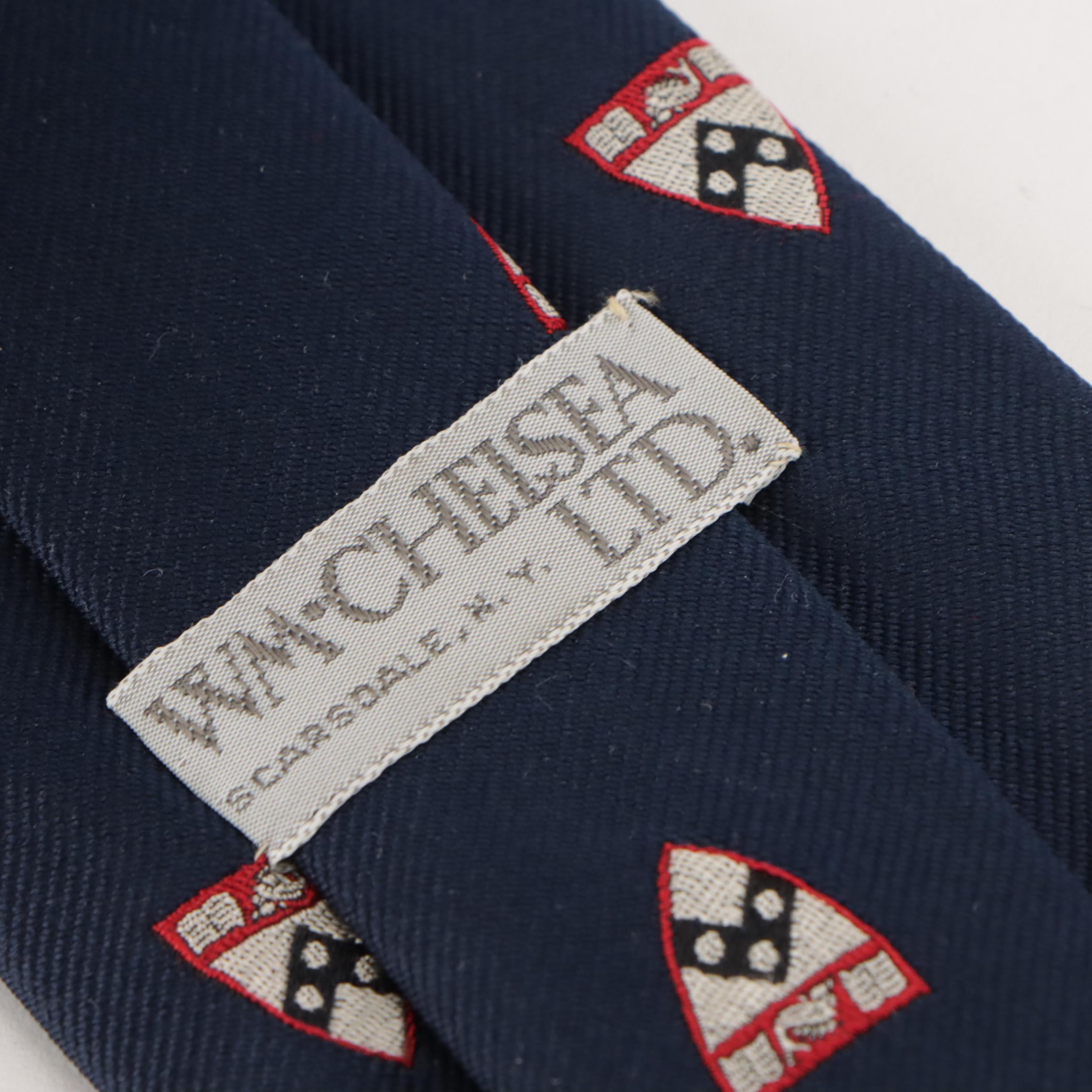 Vintage Patterned Silk and Wool Neckties Featuring Brooks Brothers