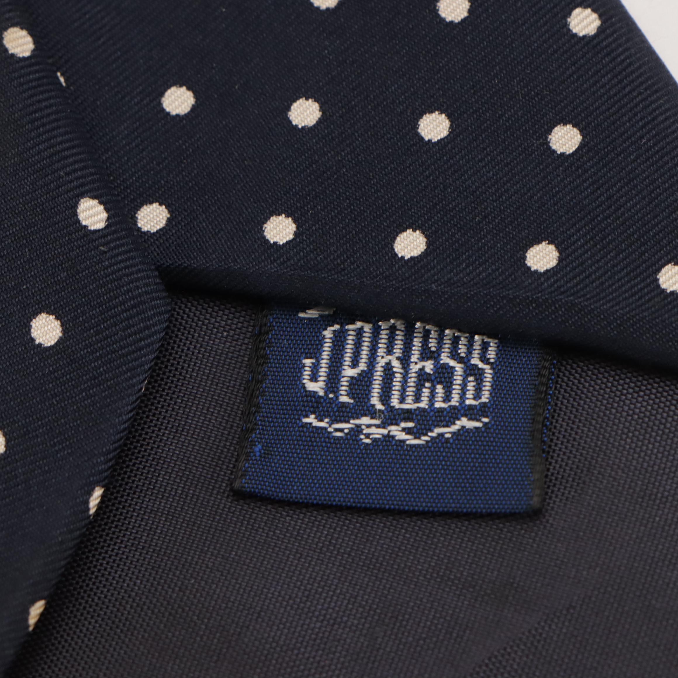 Vintage Patterned Silk and Wool Neckties Featuring Brooks Brothers