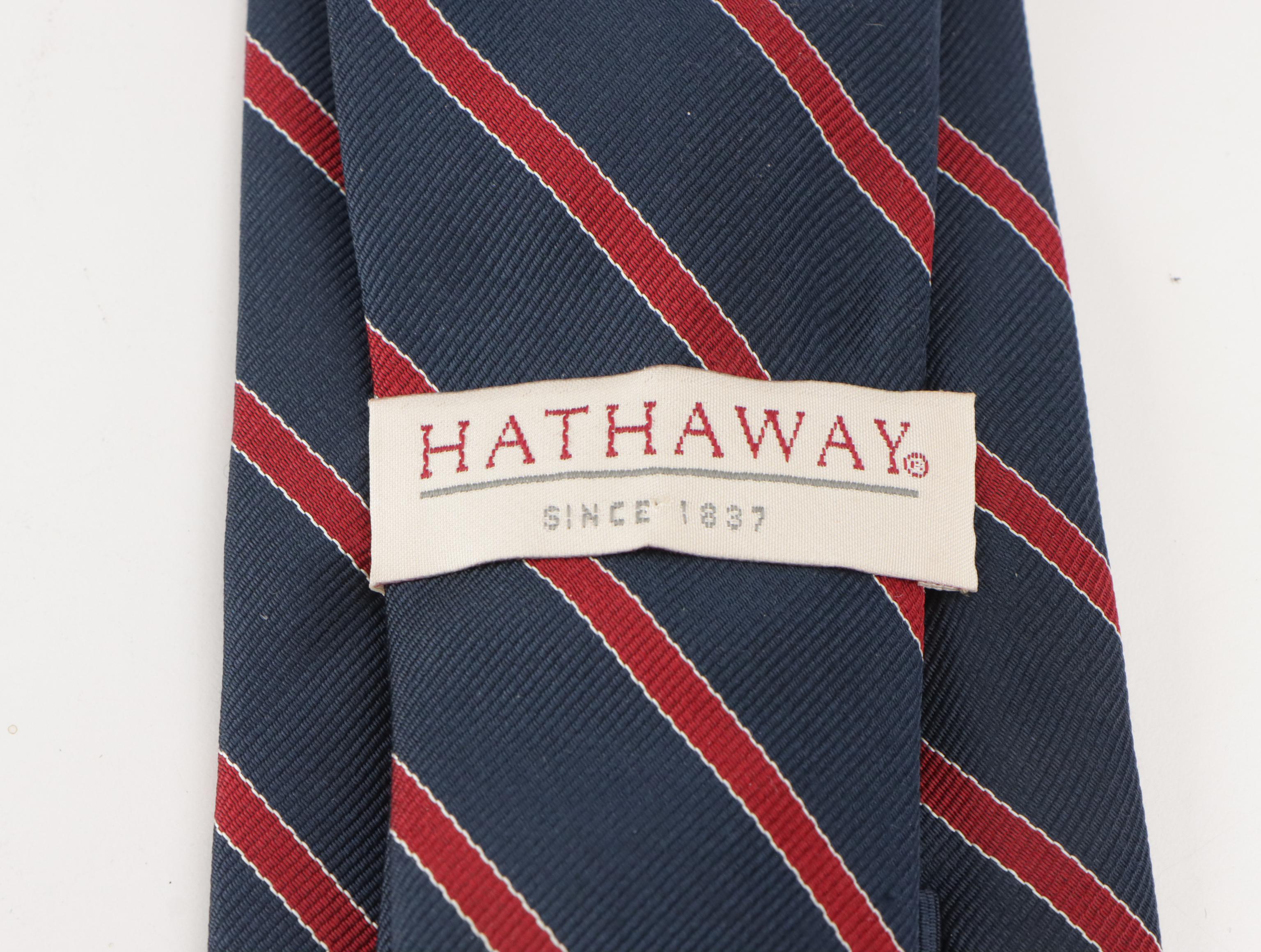 Vintage Patterned Silk and Wool Neckties Featuring Brooks Brothers