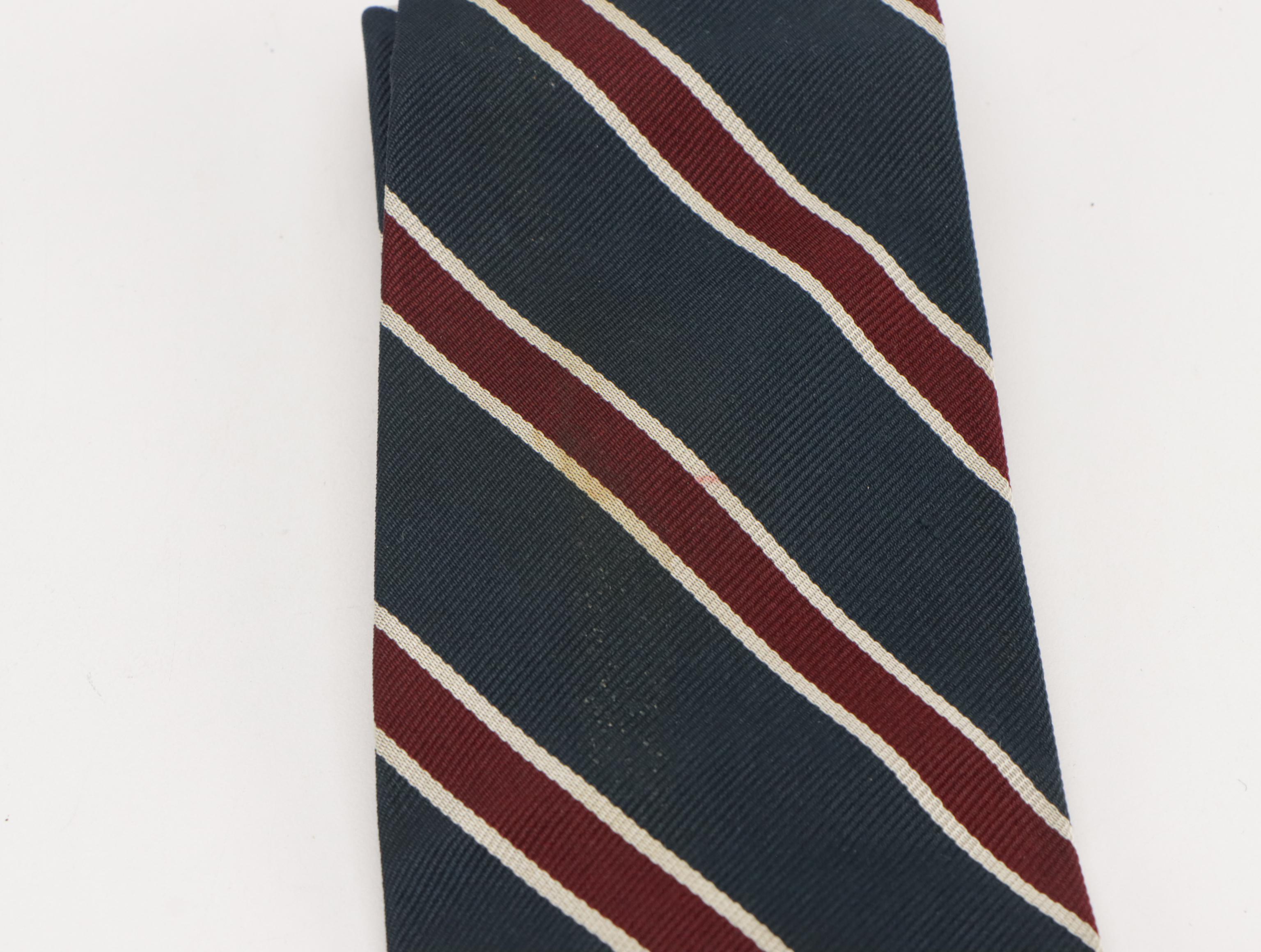 Vintage Patterned Silk and Wool Neckties Featuring Brooks Brothers