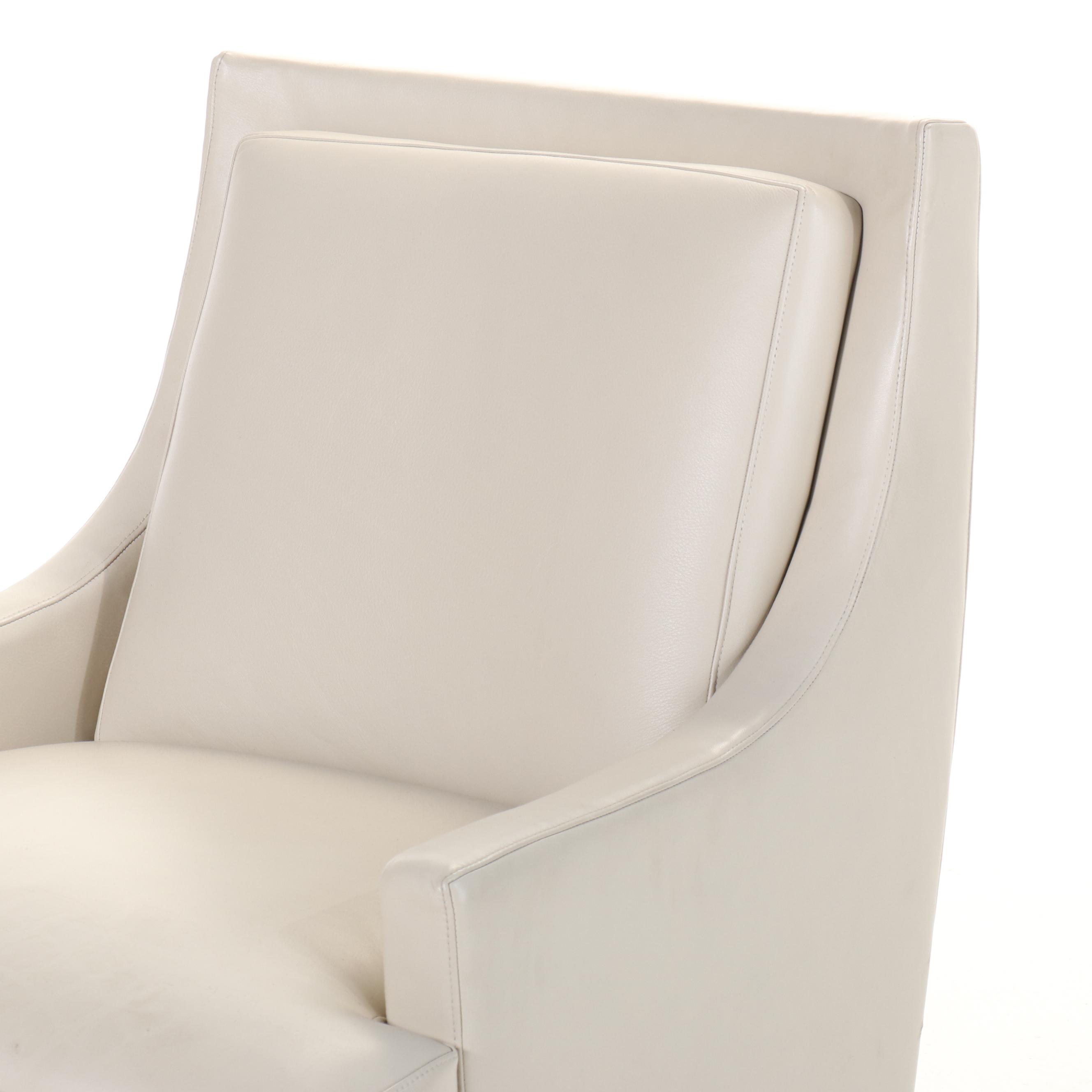 Hickory Business Furniture Modernist Style Faux Leather Swivel Club Chair, 2015